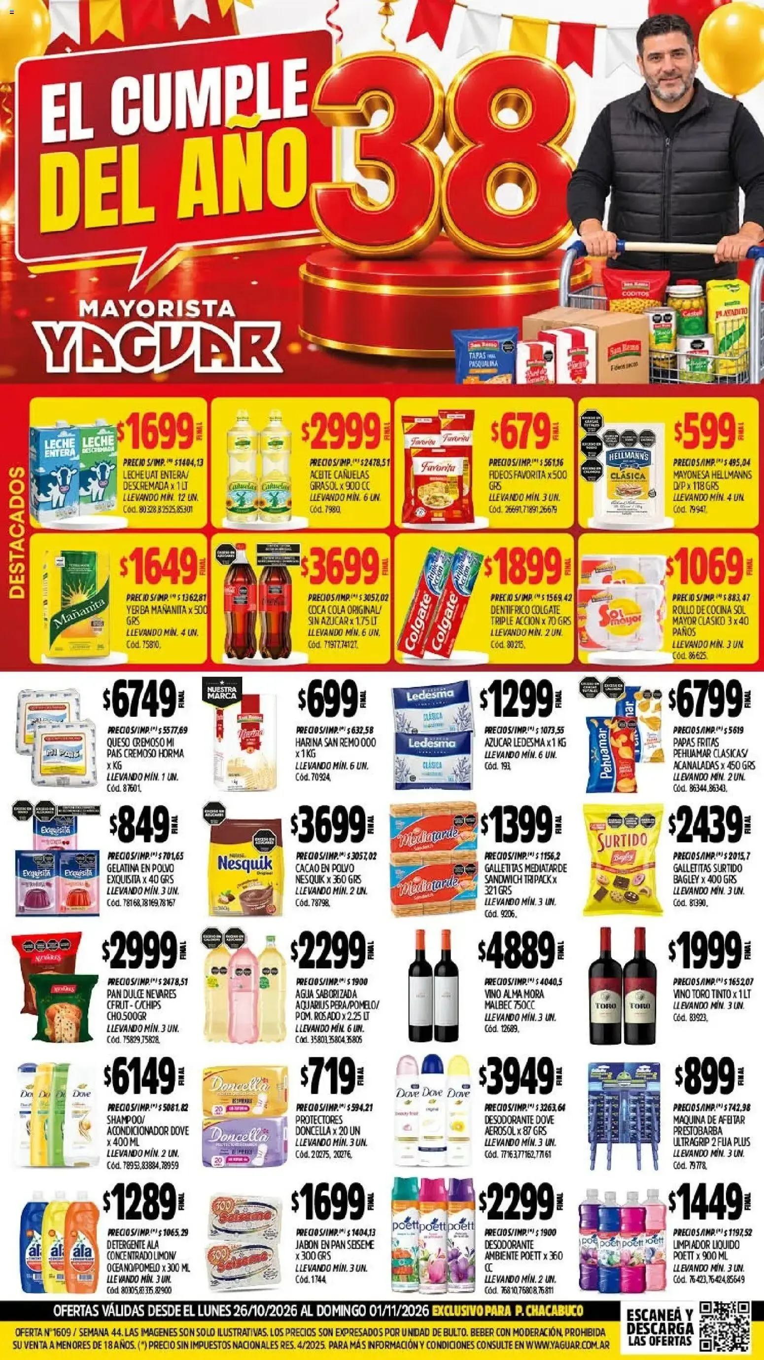 Ofertas de El Cumple del Año 38 - Mayorista Yaguar 26 de octubre al 1 de noviembre 2026 - Página 1 del catálogo
