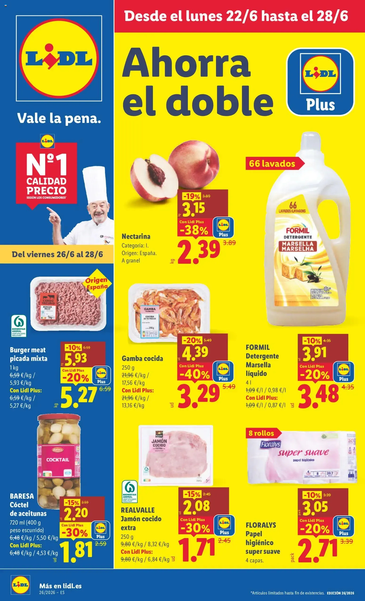 Catálogo de Lidl folleto del 22/06/2026 | Ofertas 22 de junio al 28 de junio 2026 - Página 1