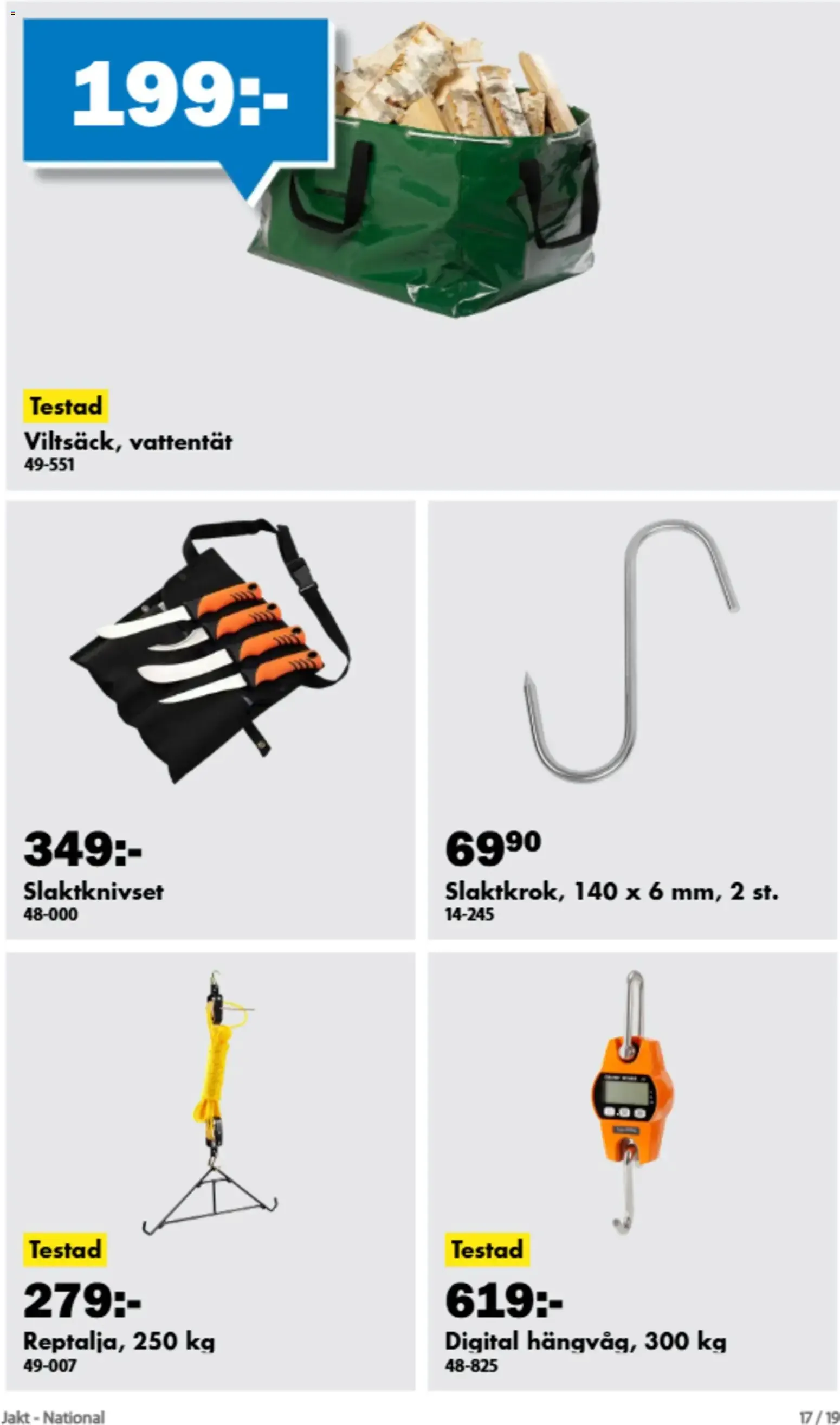 Biltema erbjudanden jakt från 19/08/2026 - 31/10/2026 > Reklamblad nuvarande rabatter från 19 augusti till 31 oktober 2026 - Reklamblad sidor 17