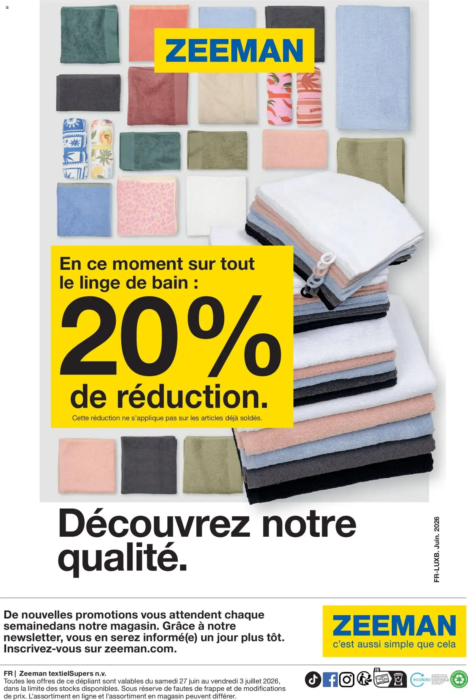 Cette semaine : les indispensables à glisser dans votre valise. du 27 juin au 3 juillet 2026 - Catalogue page 19