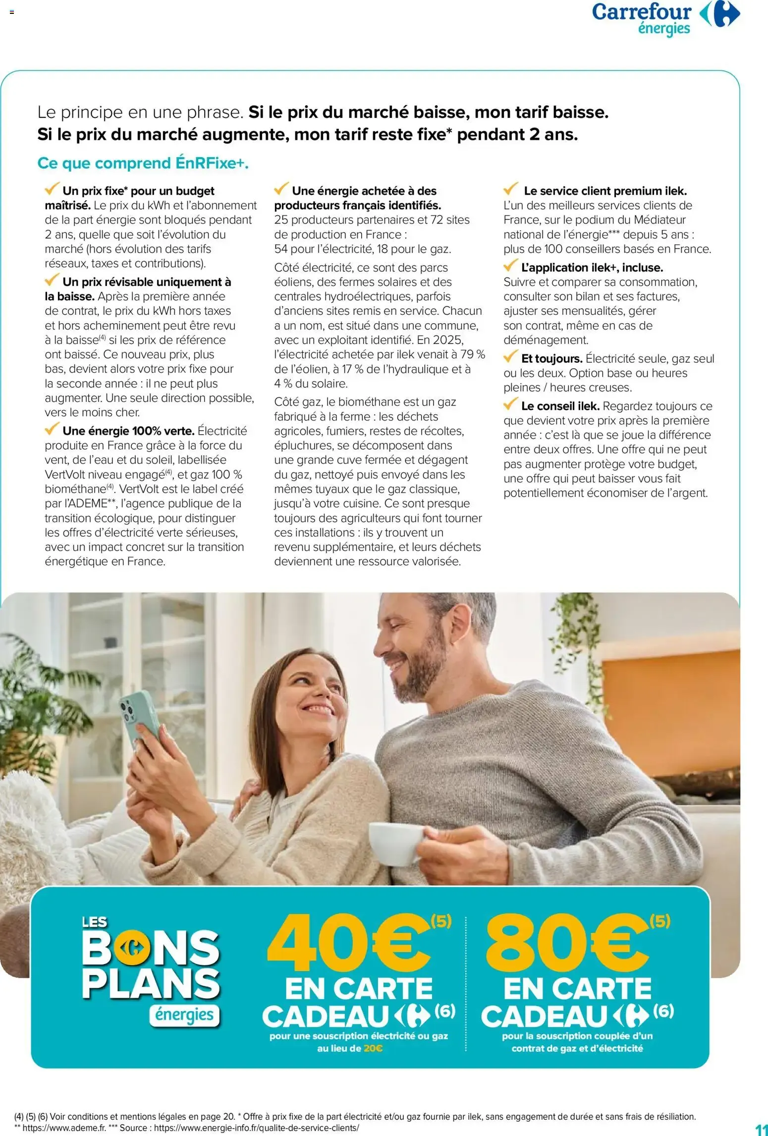 Carrefour énergies: Déclics ÉNERGIES. Todo sobre el ahorro de energía y los buenos planes negociados para ti. du 22 septembre au 31 octobre 2026 - Catalogue page 11