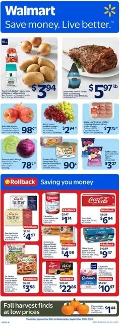 Walmart Flyer - Sept 24 to Sept 30, 2026 from September 24 to September 30 2026 - flyer page 1