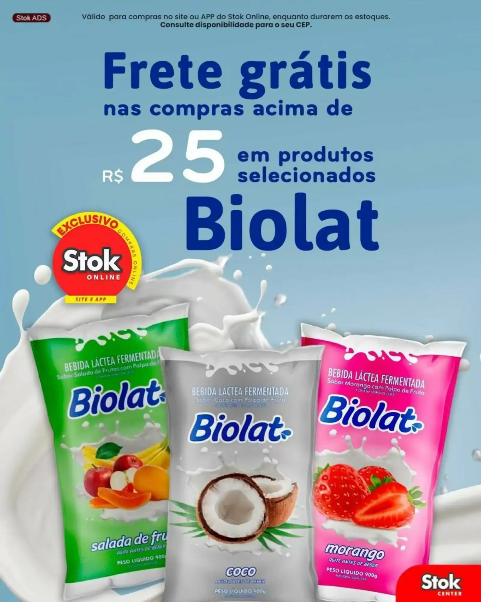 Encarte de Frete Grátis Biolat no Stok Online 2 de julho até 6 de julho 2026 - Pagina 1