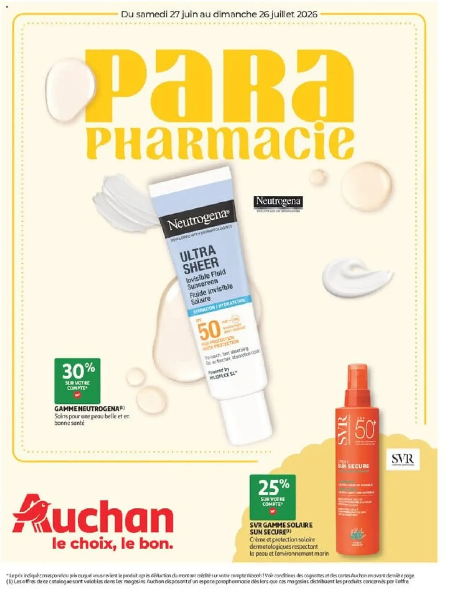 Auchan - Parapharmacie, beauté à partir du 27/06/2026 - promo en ligne du 27 juin au 26 juillet 2026 - Catalogue page 1