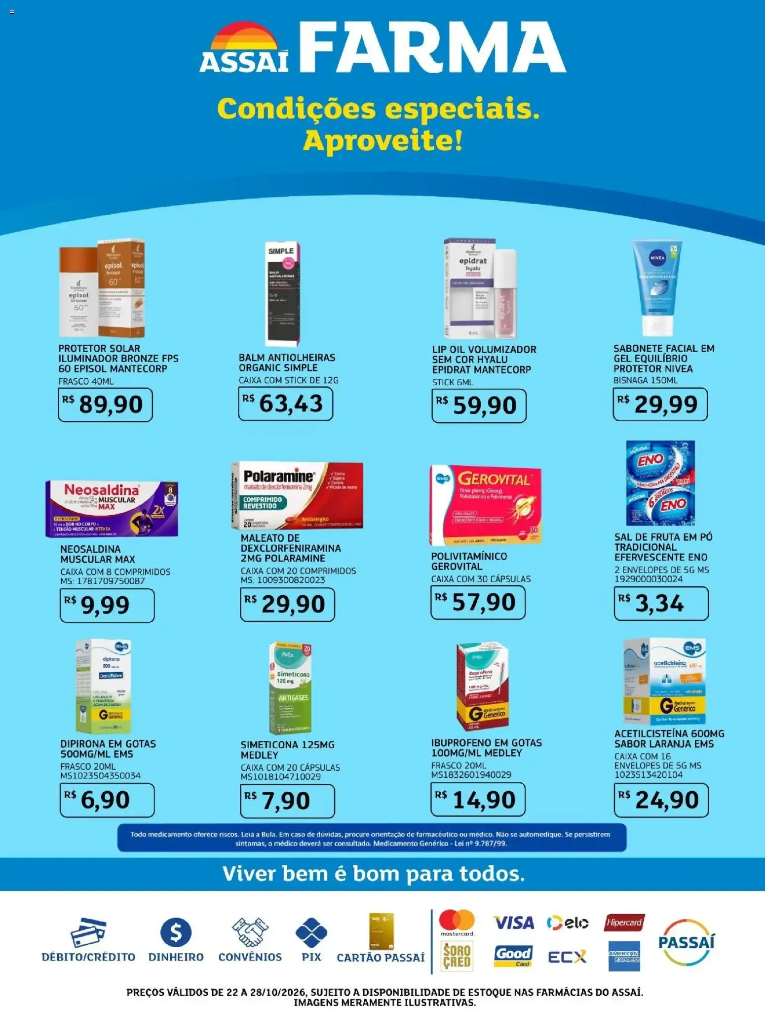 Encarte de Assaí Farma 22 de outubro até 28 de outubro 2026 - Pagina 1