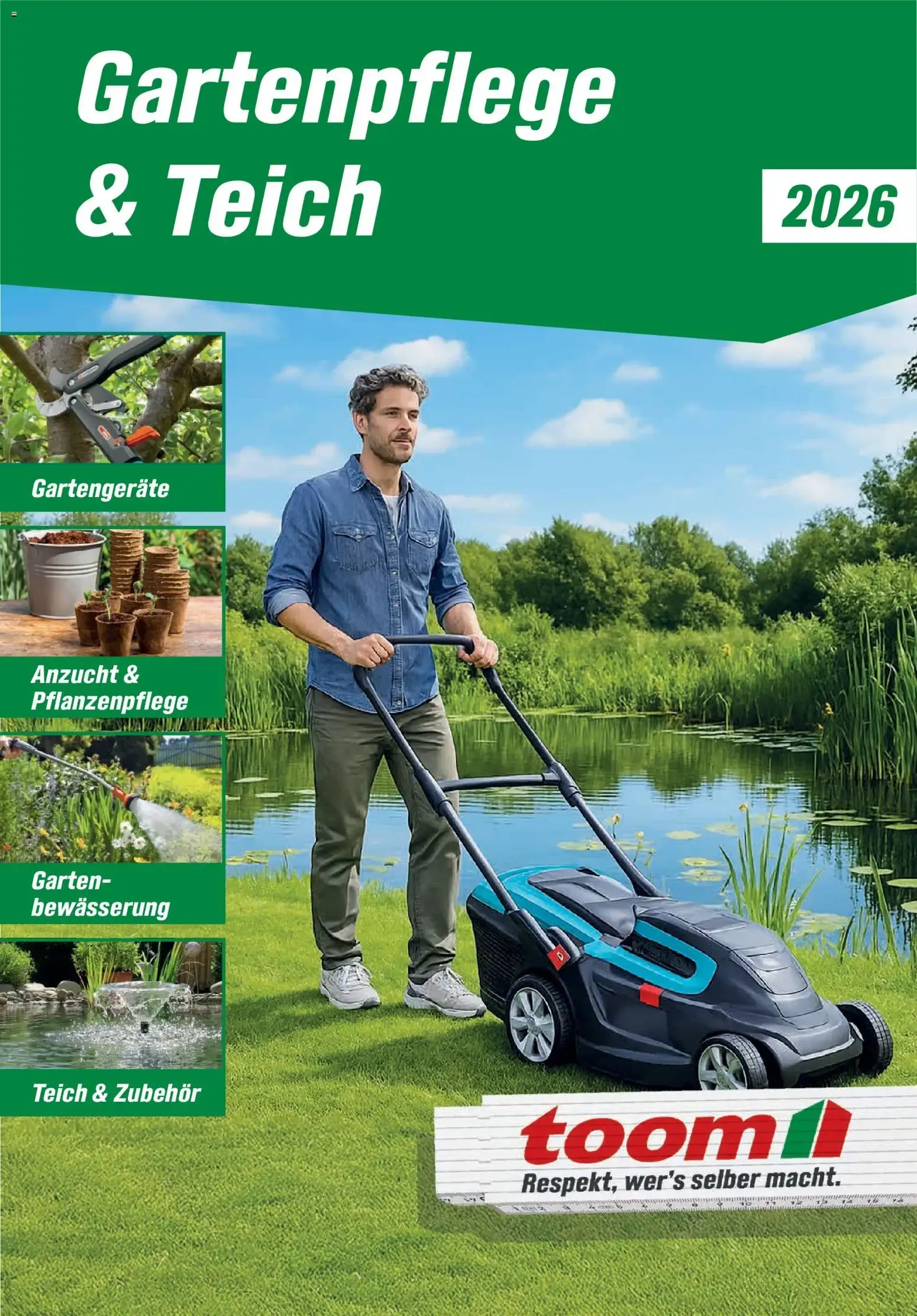 Toom Baumarkt Gartenpflege & Teich 2026 (ab 20.02.2026) zum Blättern von 20. Februar bis 30. Juni 2026 - Prospekt seite 1