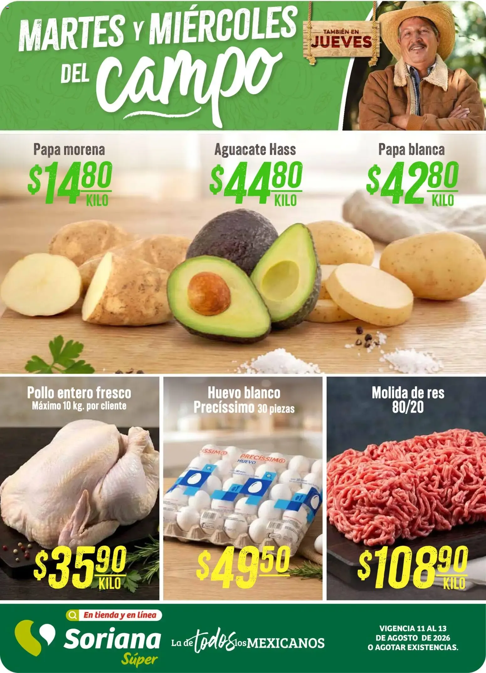 Catálogo de Martes y Miércoles del Campo en Soriana 11 de agosto al 13 de agosto 2026 - Pagina 1