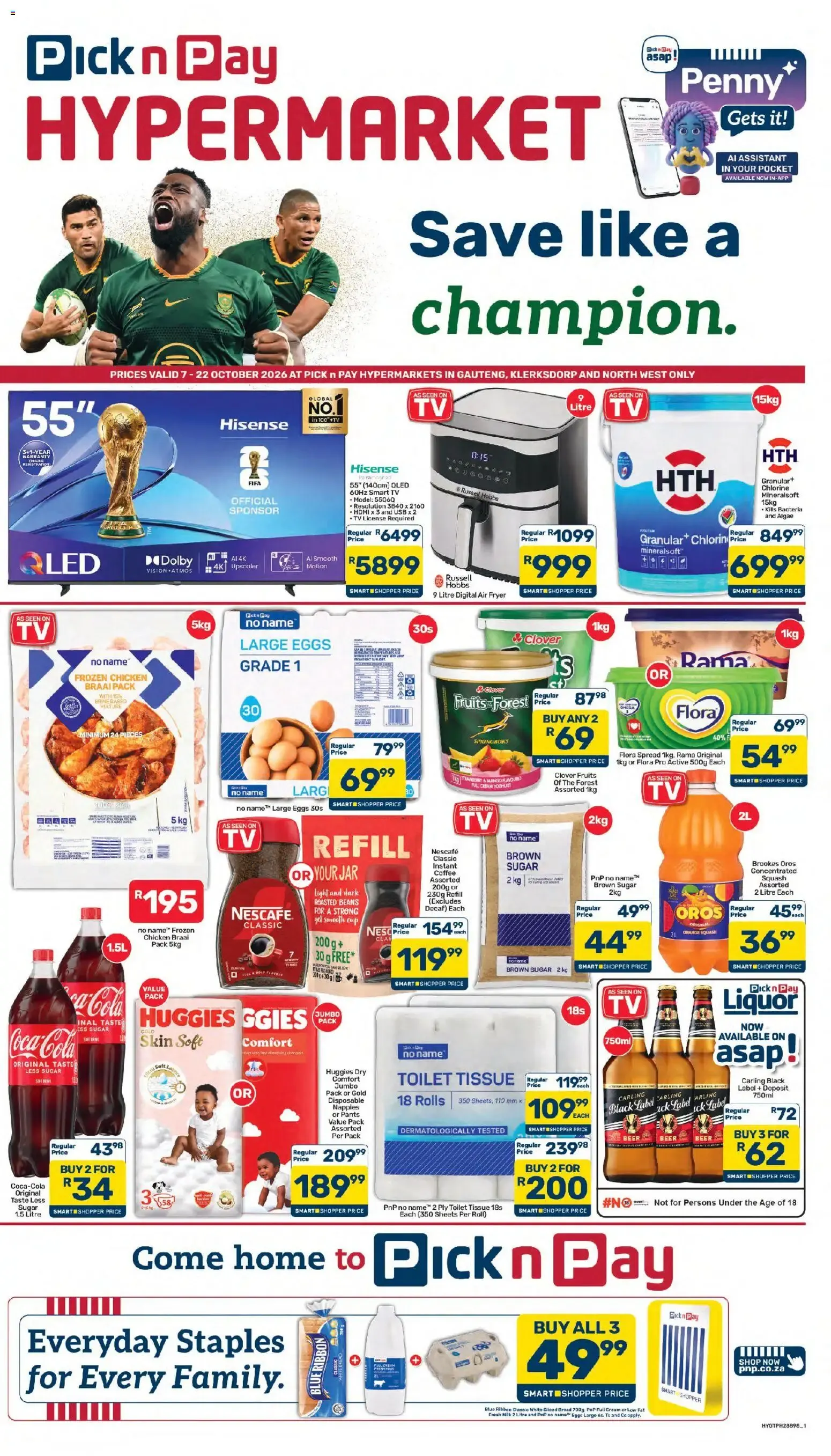 Pick n Pay Hypermarket Inland Provinces - Specials (07/10/2026 - 22/10/2026) Online from 7 October to 22 October 2026 - Catalogue Page 1