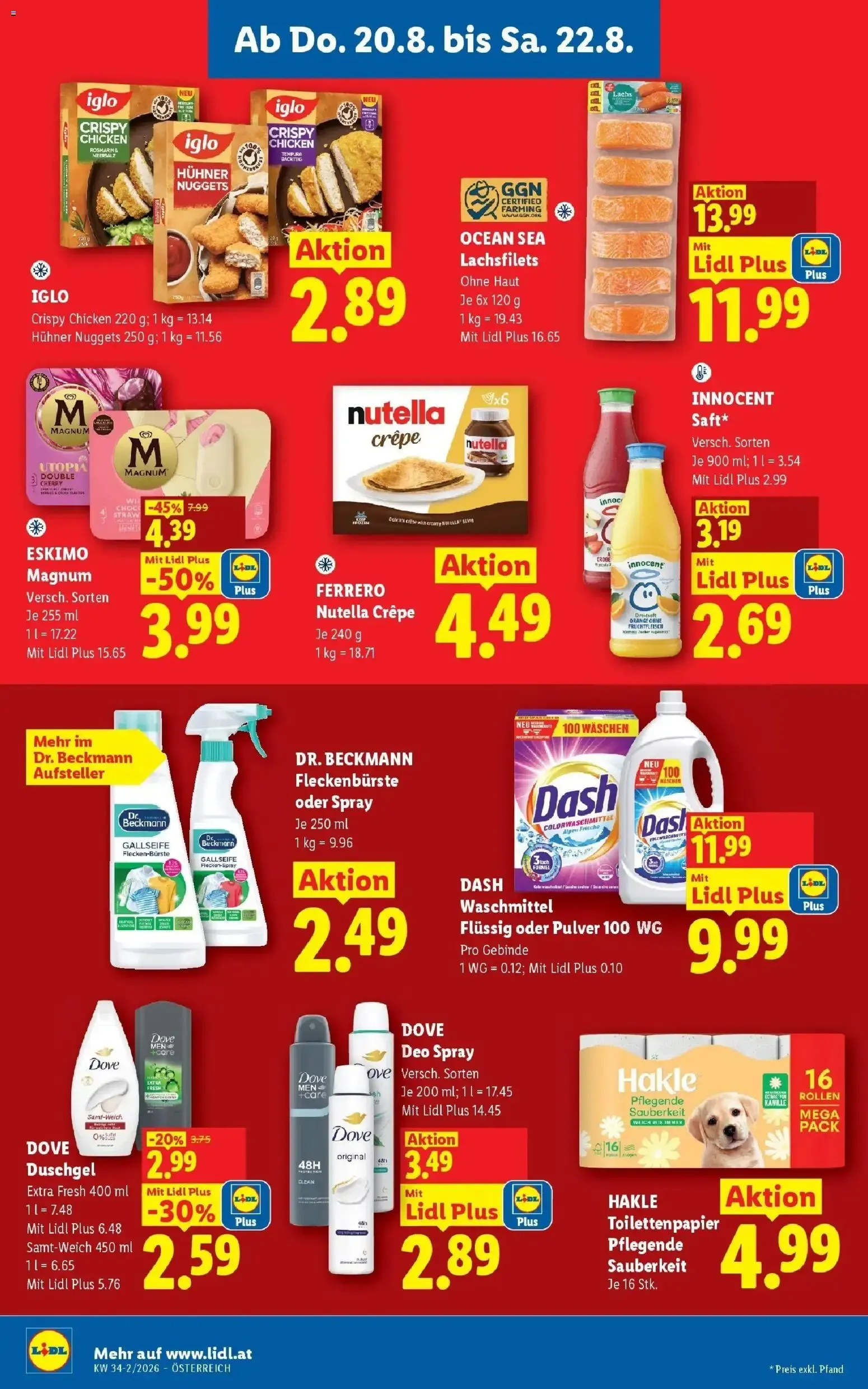 Lidl Plus - Österreichs günstigste Preise von 20. August bis 22. August 2026 - Flugblätt seite 12
