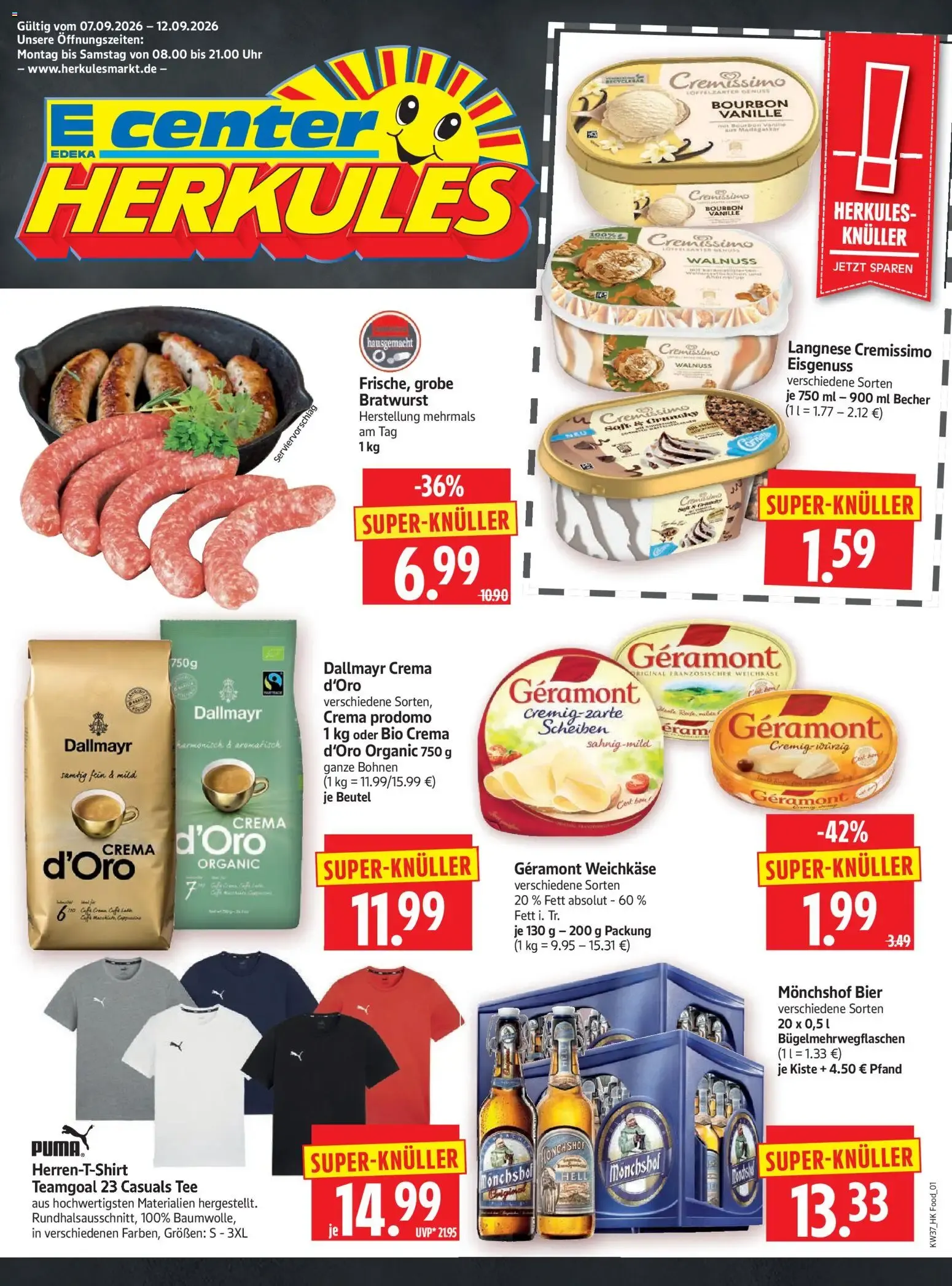 HERKULES Prospekt (ab 07.09.2026) zum Blättern von 7. September bis 12. September 2026 - Prospekt seite 1