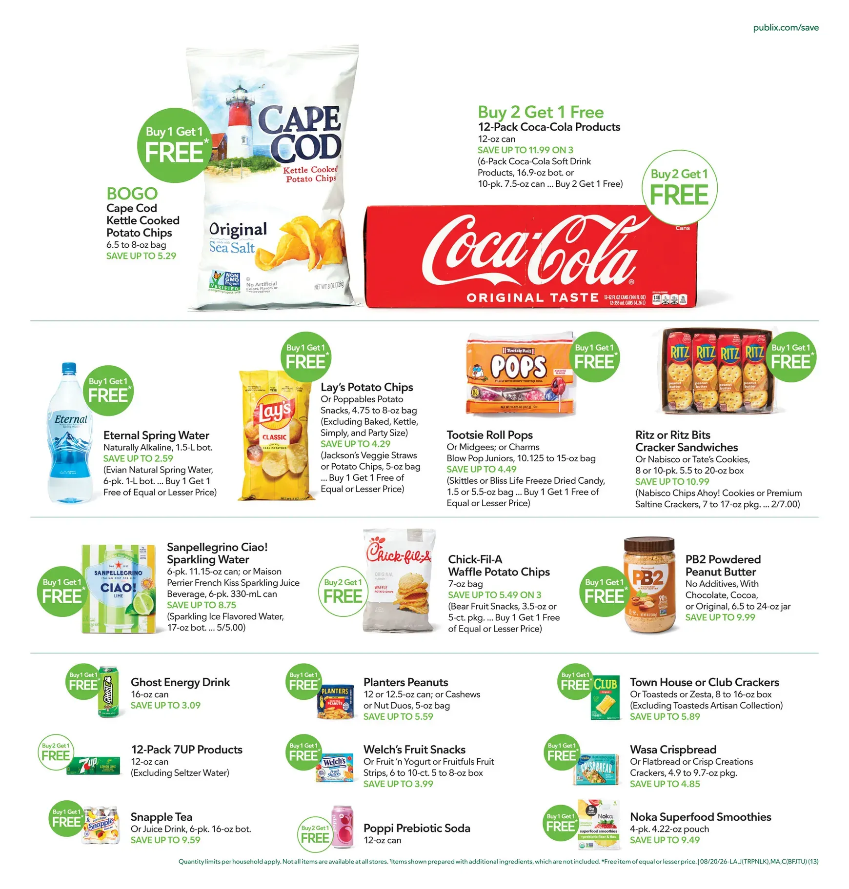 Weekly promotion Current Publix leaflet valid from Thursday 08/20/2026 to Wednesday 08/26/2026 spanning from August 20 to August 26 2026 - Page 13 for Catalogue 365