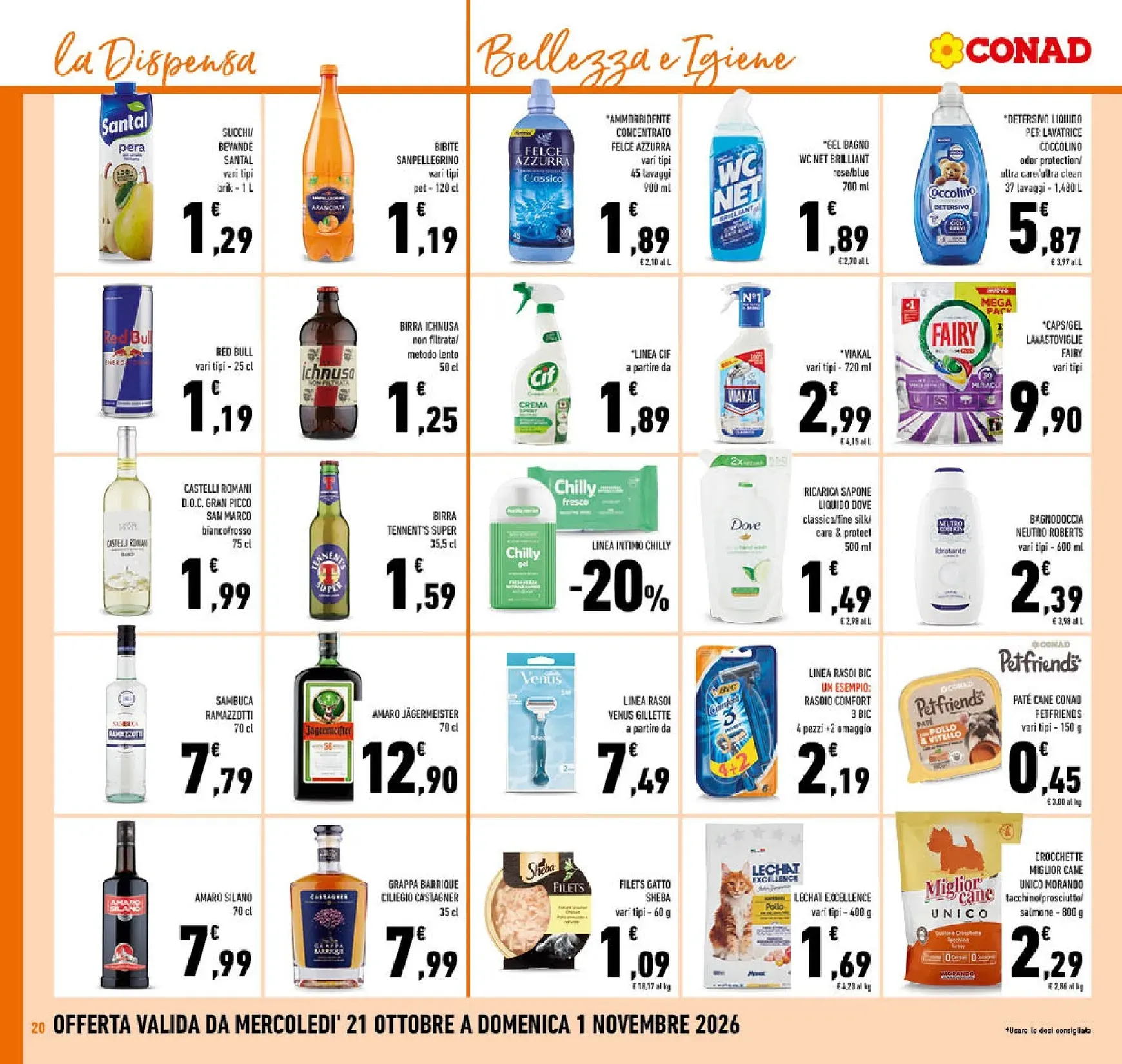 Conad Taglio Netto da 21 ottobre a 1 novembre di 2026 - Pagina del volantino 20