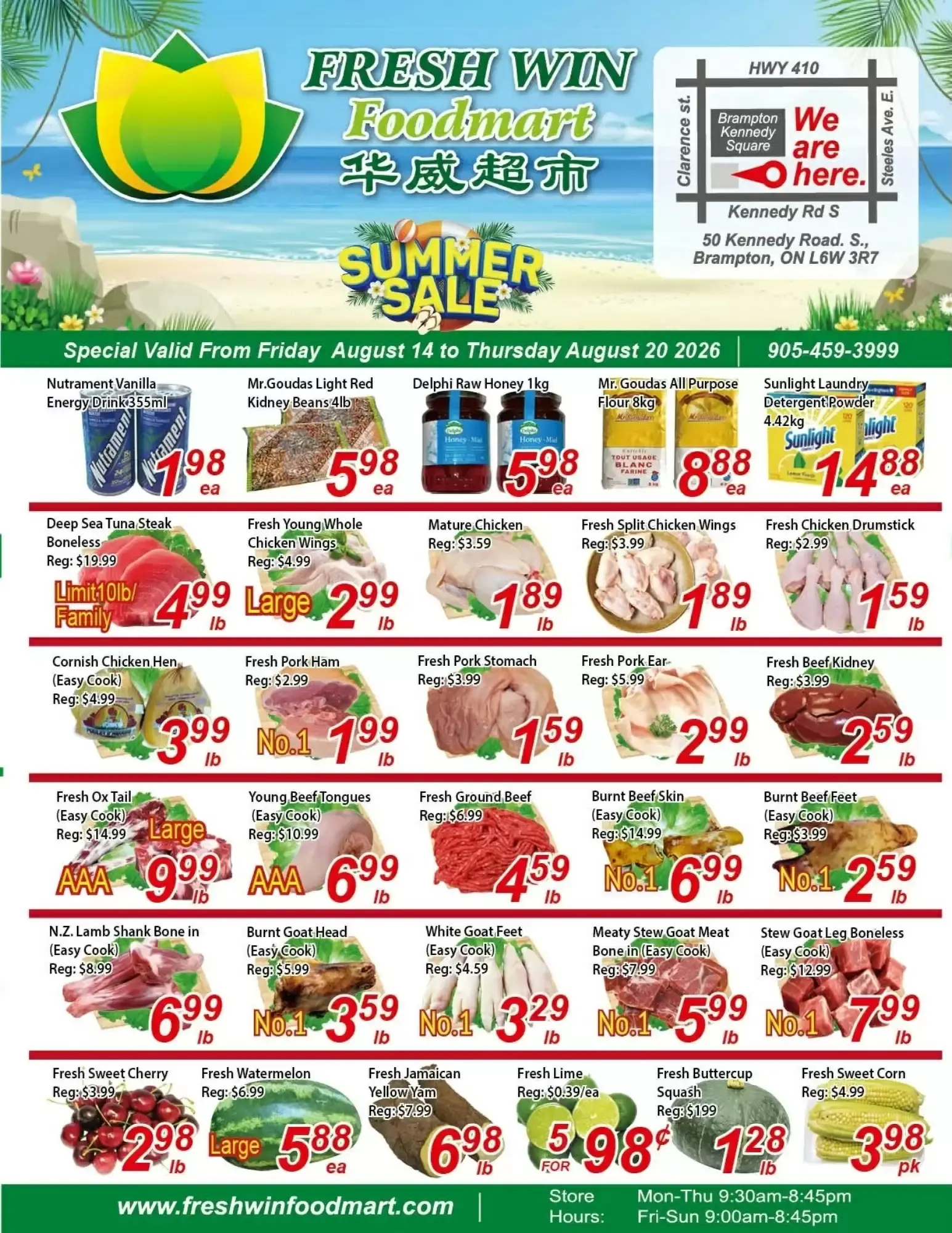 Fresh Win Foodmart flyer week 33 from August 14 to August 20 2026 - flyer page 1