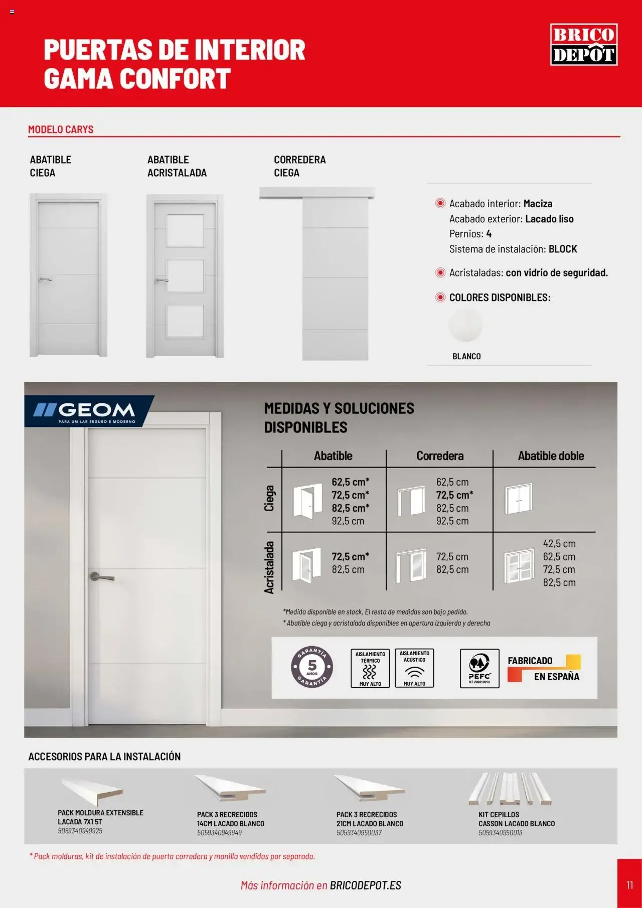 Catálogo de Brico Depôt Catálogo Puertas y Ventanas 2025 23 de julio al 30 de junio 2026 - Página 11