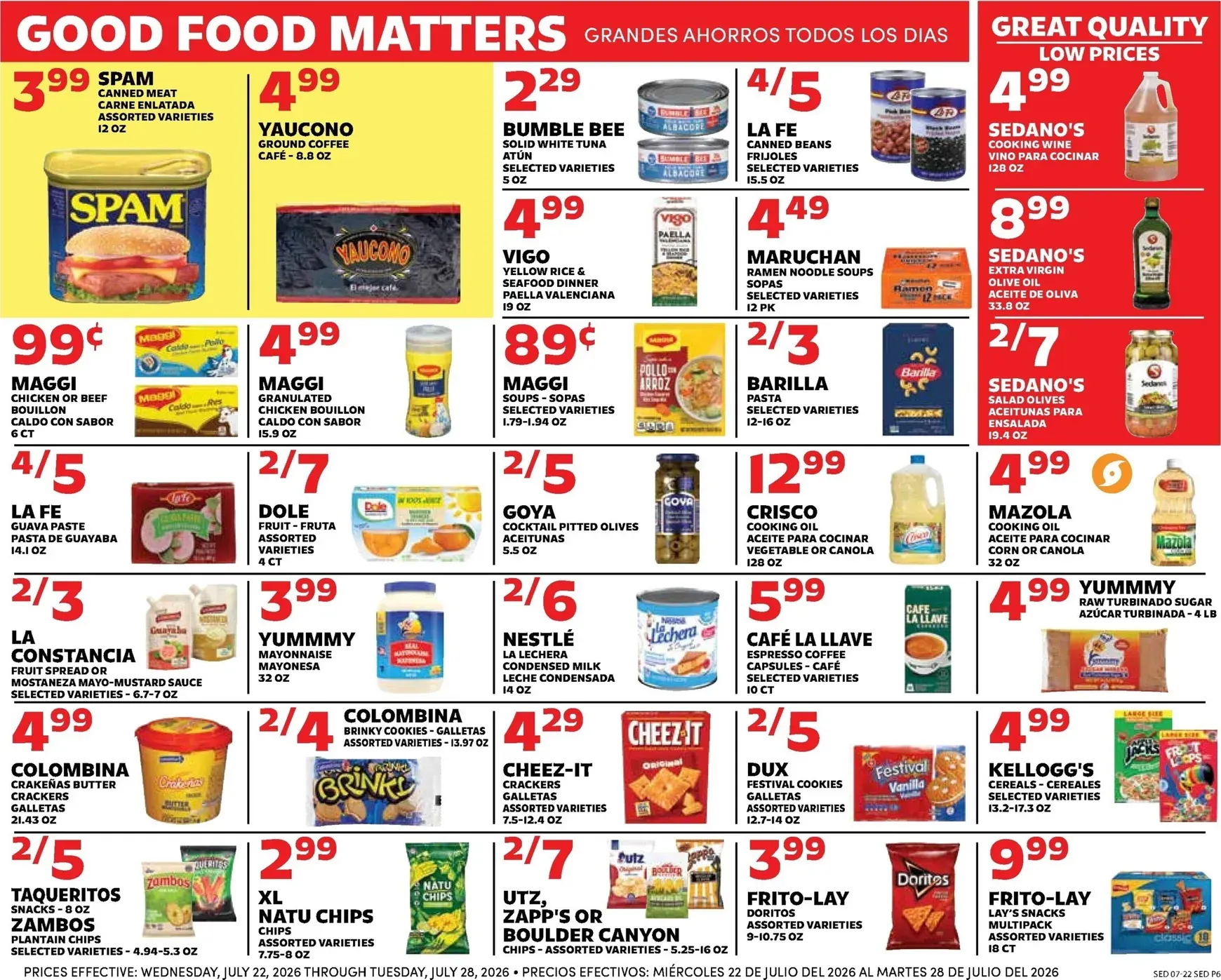Weekly ad Current Sedano's leaflet valid from Wednesday 07/22/2026 to Tuesday 07/28/2026 from July 22 to July 28 2026 - Page 6