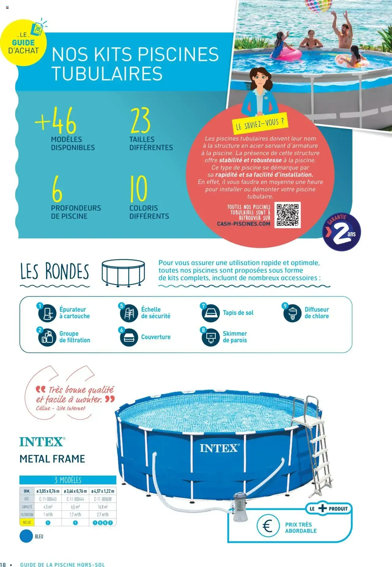 Cash Piscines Guide piscines hors-sol à partir du 01/03/2024 - promo en ligne du 1 mars au 30 septembre 2026 - Catalogue page 18