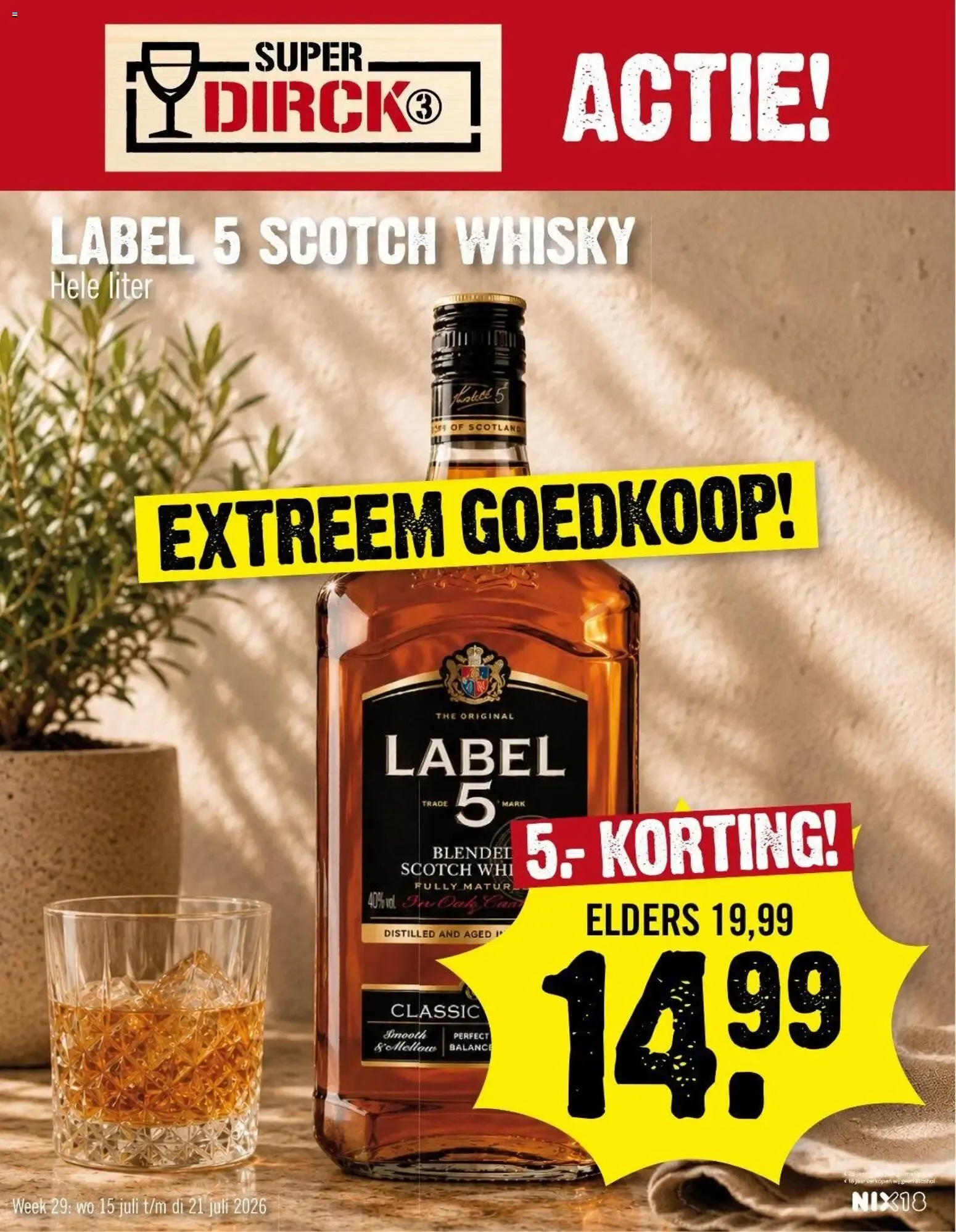 Super Dirck Actie: Label 5 Scotch Whisky