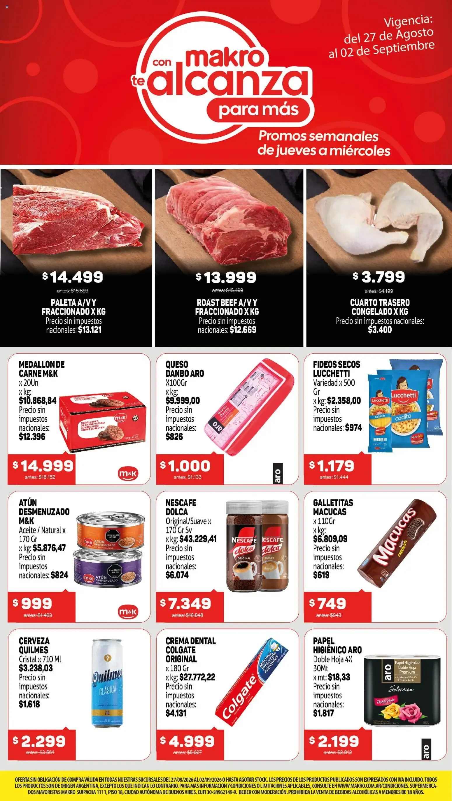 Ofertas de Makro ofertas del 27/08/2026 - 02/09/2026 27 de agosto al 2 de septiembre 2026 - Página 1 del catálogo