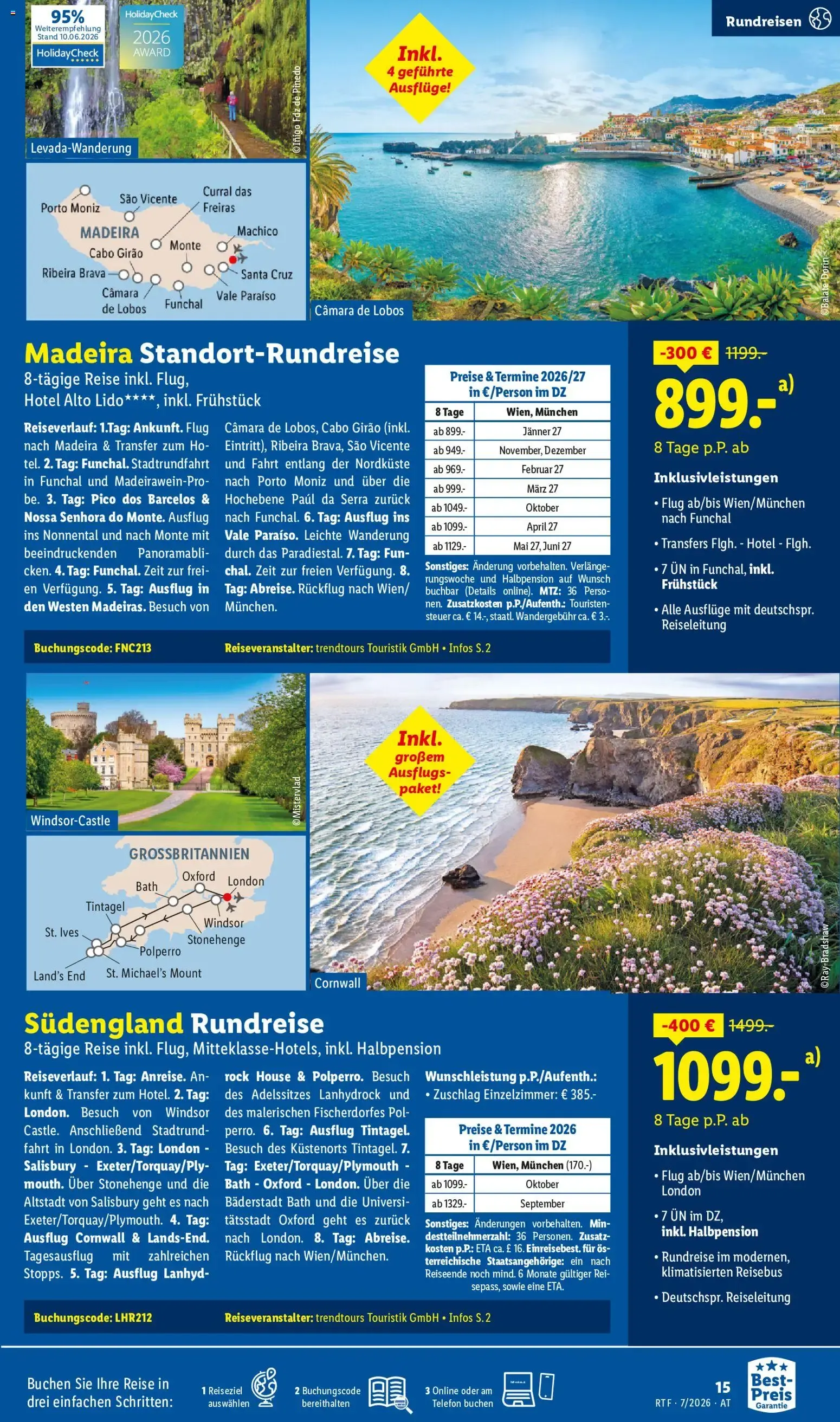 Lidl Juli/August Reise - Highlights ab 15.07.2026 - Angebote ab donnerstag von 15. Juli bis 15. August 2026 - Flugblätt seite  15