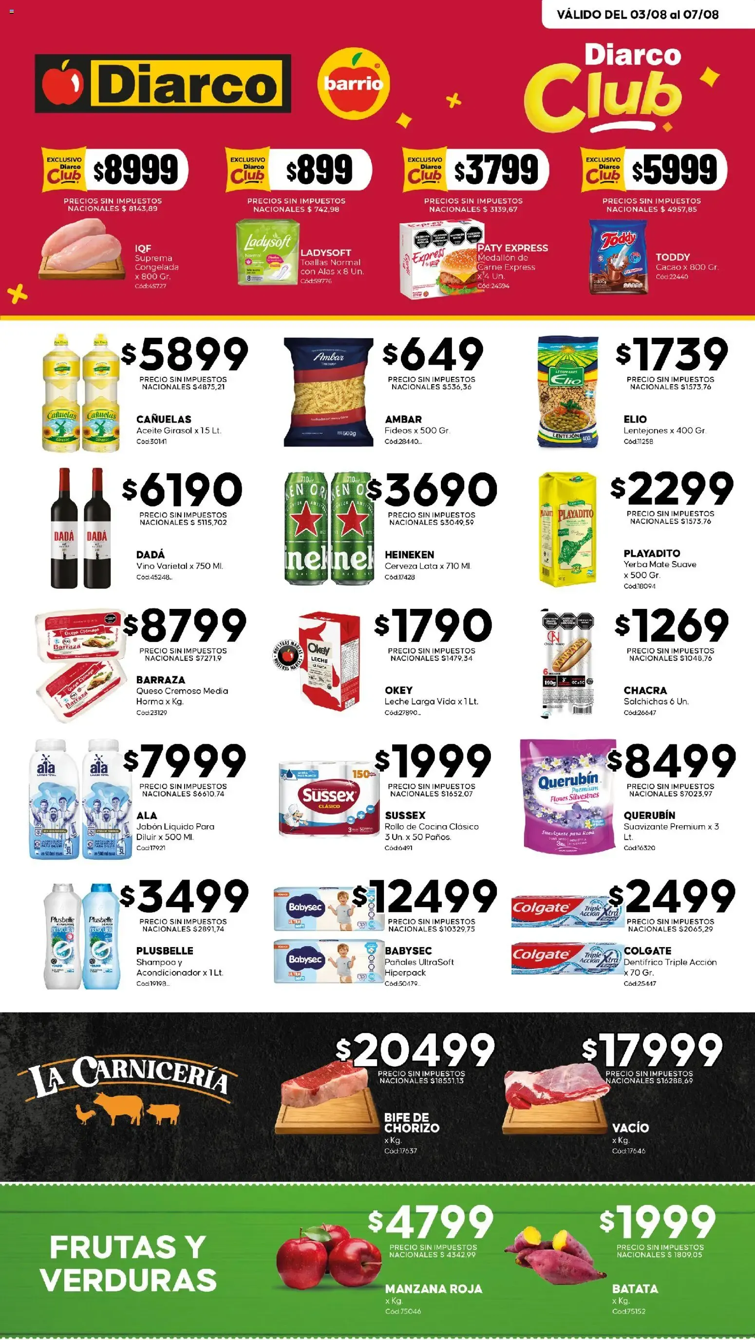 Ofertas de Diarco - Ofertas Diarco Barrio del 03/08/2026 - 07/08/2026 3 de agosto al 7 de agosto 2026 - Página 1 del catálogo