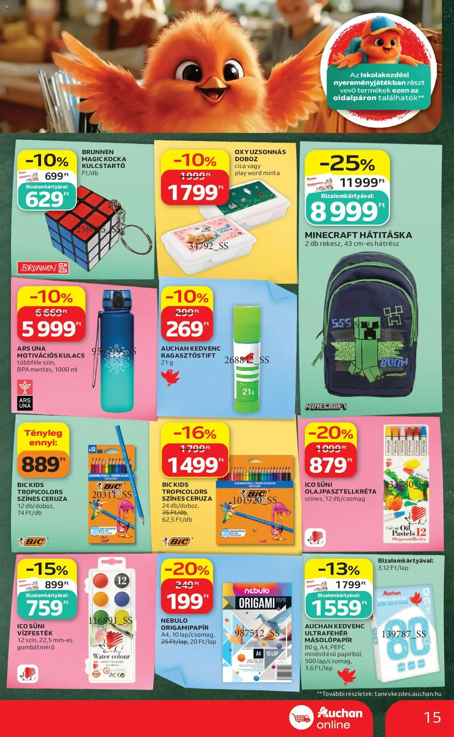 Katalógus Auchan Szupermarket akciós újság - 2026.08.06. -tól/töl > akció, lapozható szórólap 🛍️ augusztus 6.-tól augusztus 12.-ig 2026. - Oldal 15