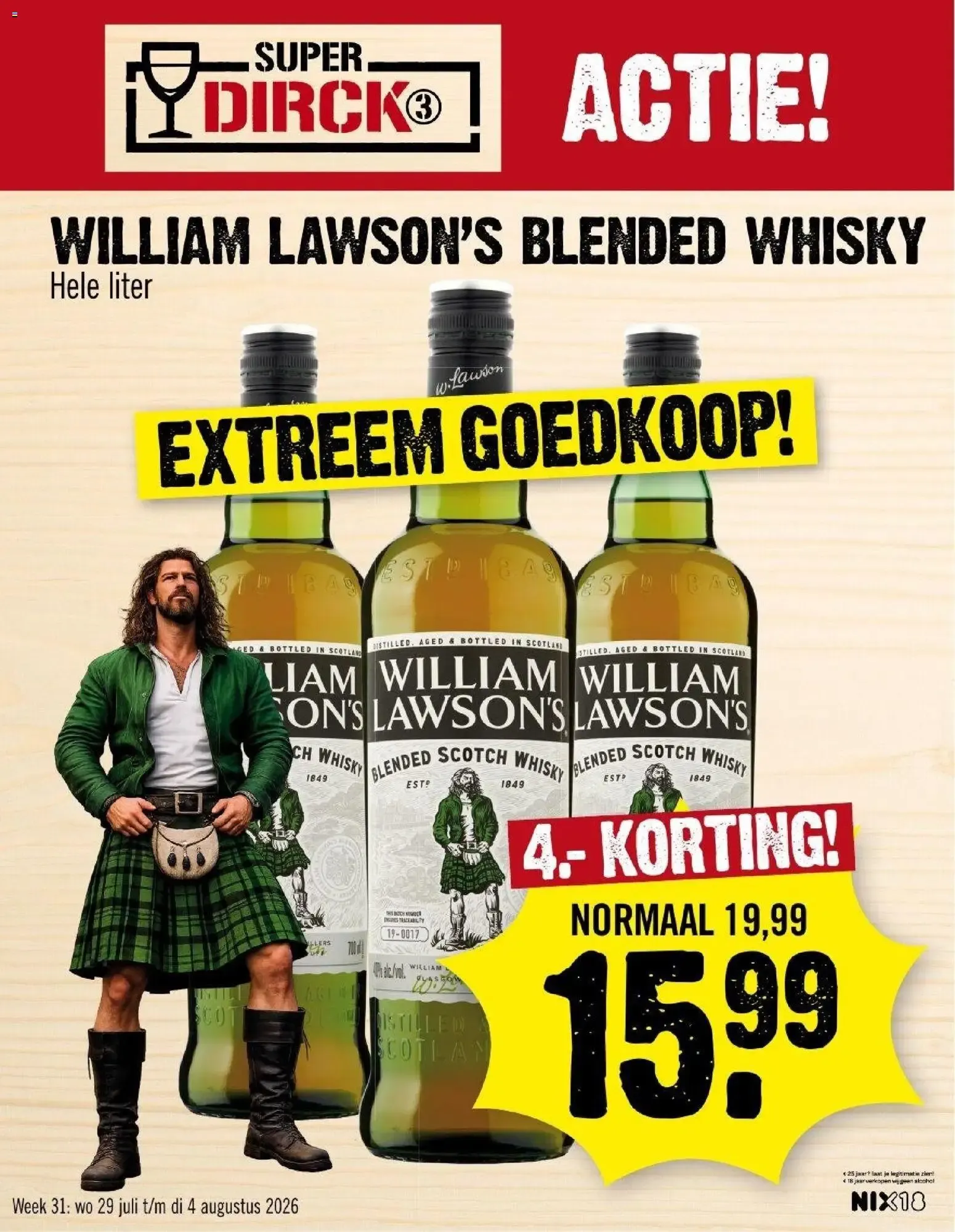 Super Dirck Actie: William Lawson's Blended Whisky van 29 juli tot 4 augustus 2026 - Folder pagina 1