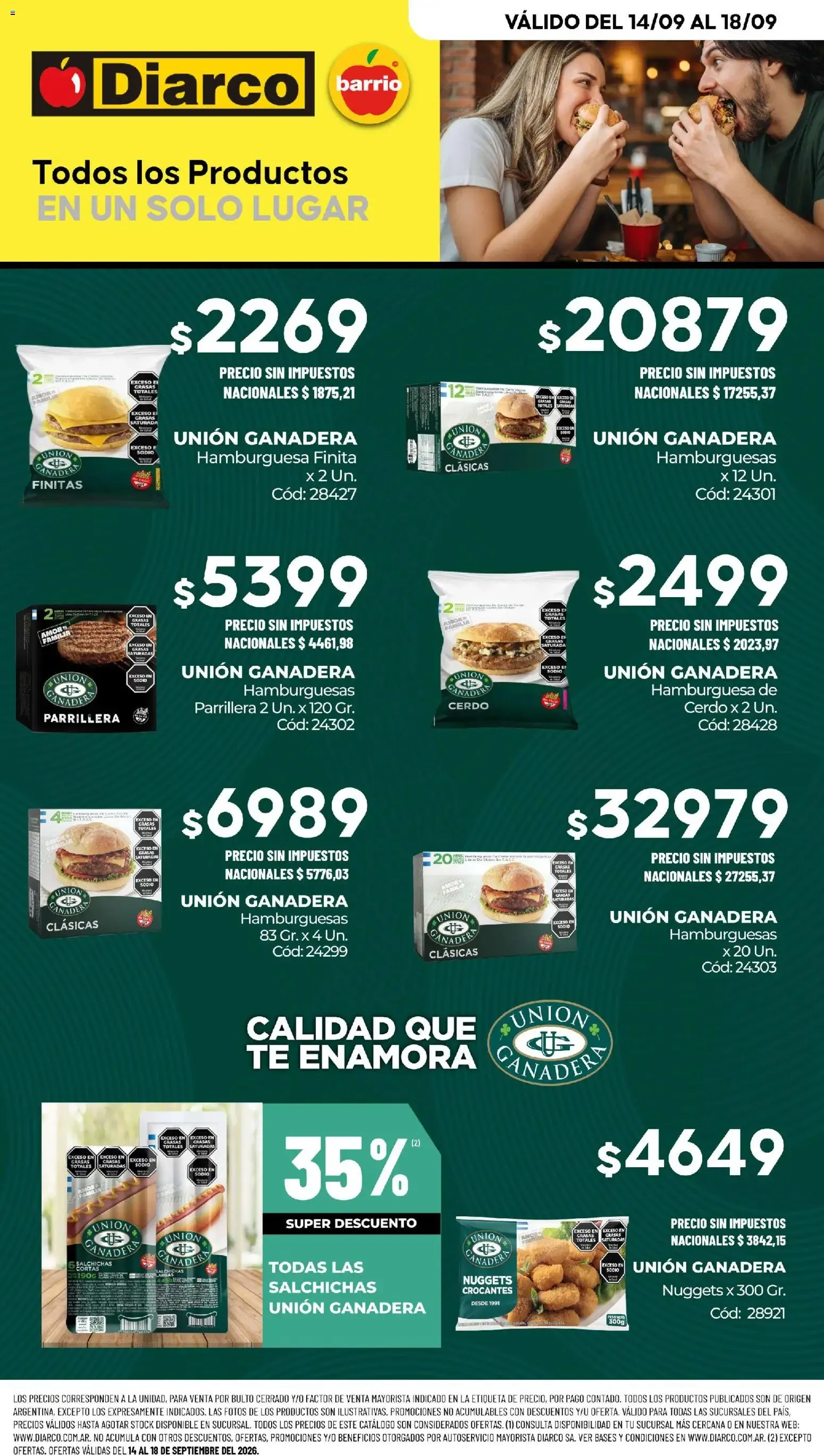 Ofertas de Diarco - ESPECIAL UNIÓN GANADERA del 14/09/2026 - 18/09/2026 14 de septiembre al 18 de septiembre 2026 - Página 1 del catálogo