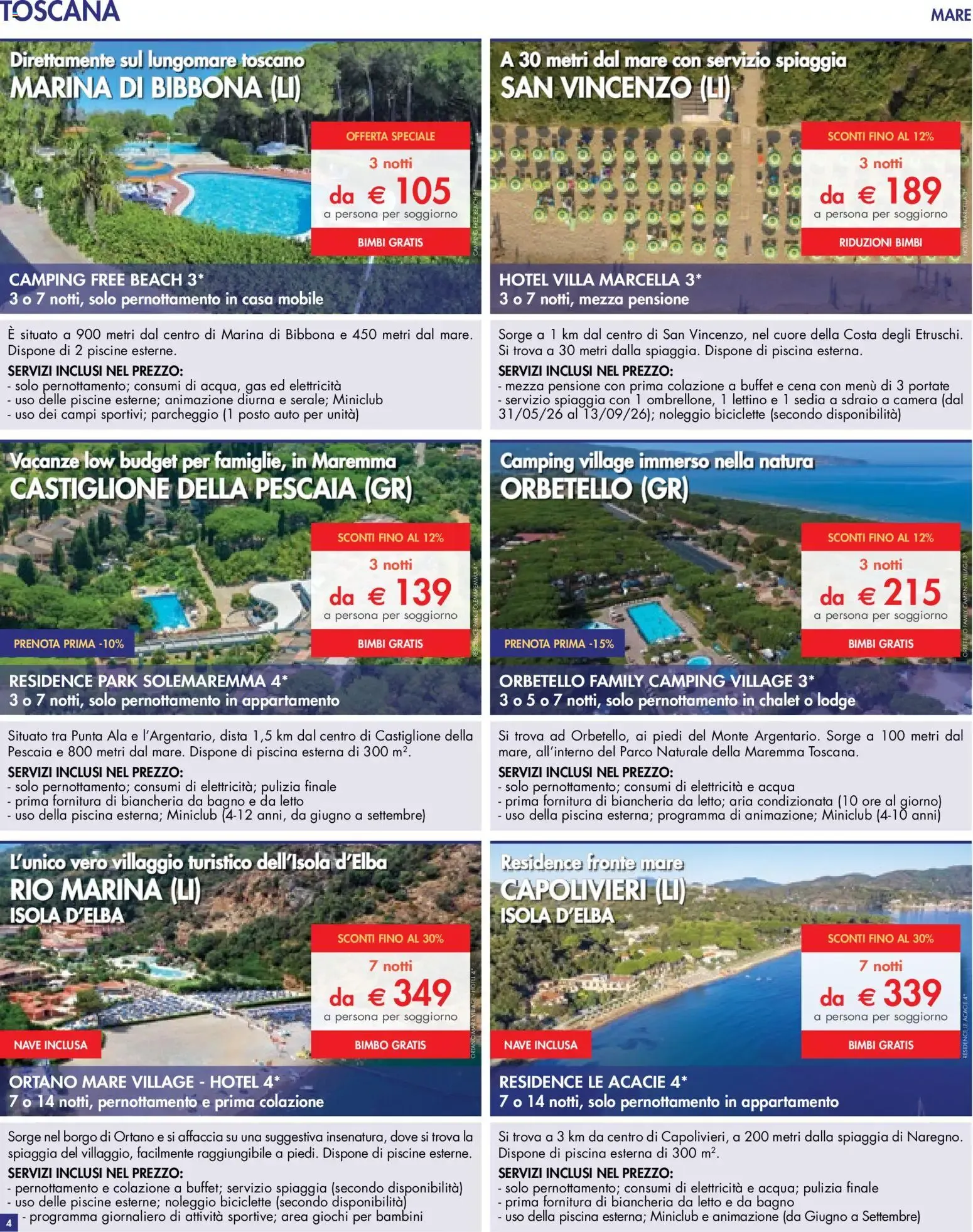 UN MARE DI OFFERTE: MARE, MONTAGNA, ENTROTERRA, TOUR, PACCHETTI VACANZA E CROCIERE da 10 aprile a 30 settembre di 2026 - Pagina del volantino 4