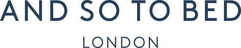 And So To Bed logo. Current catalogue
