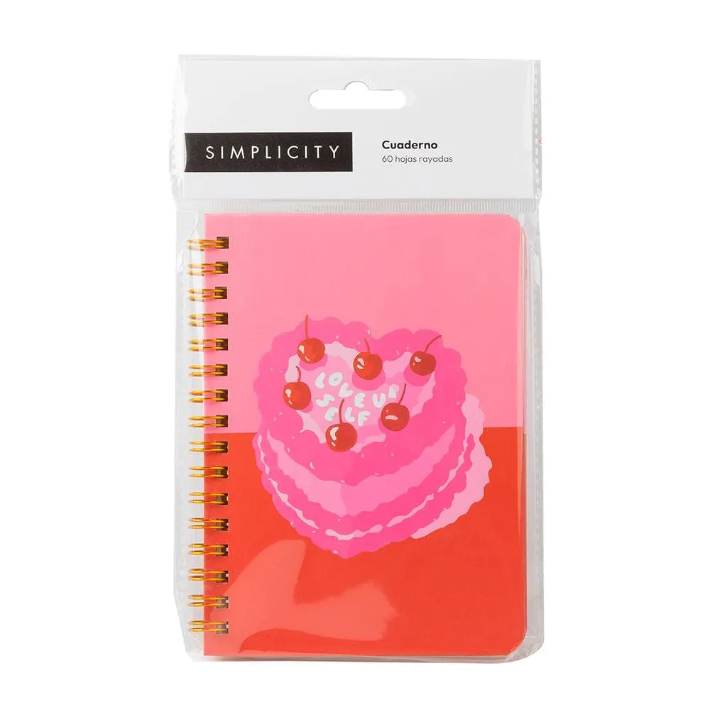 Cuaderno Anillado Chico Simplicity Cherry