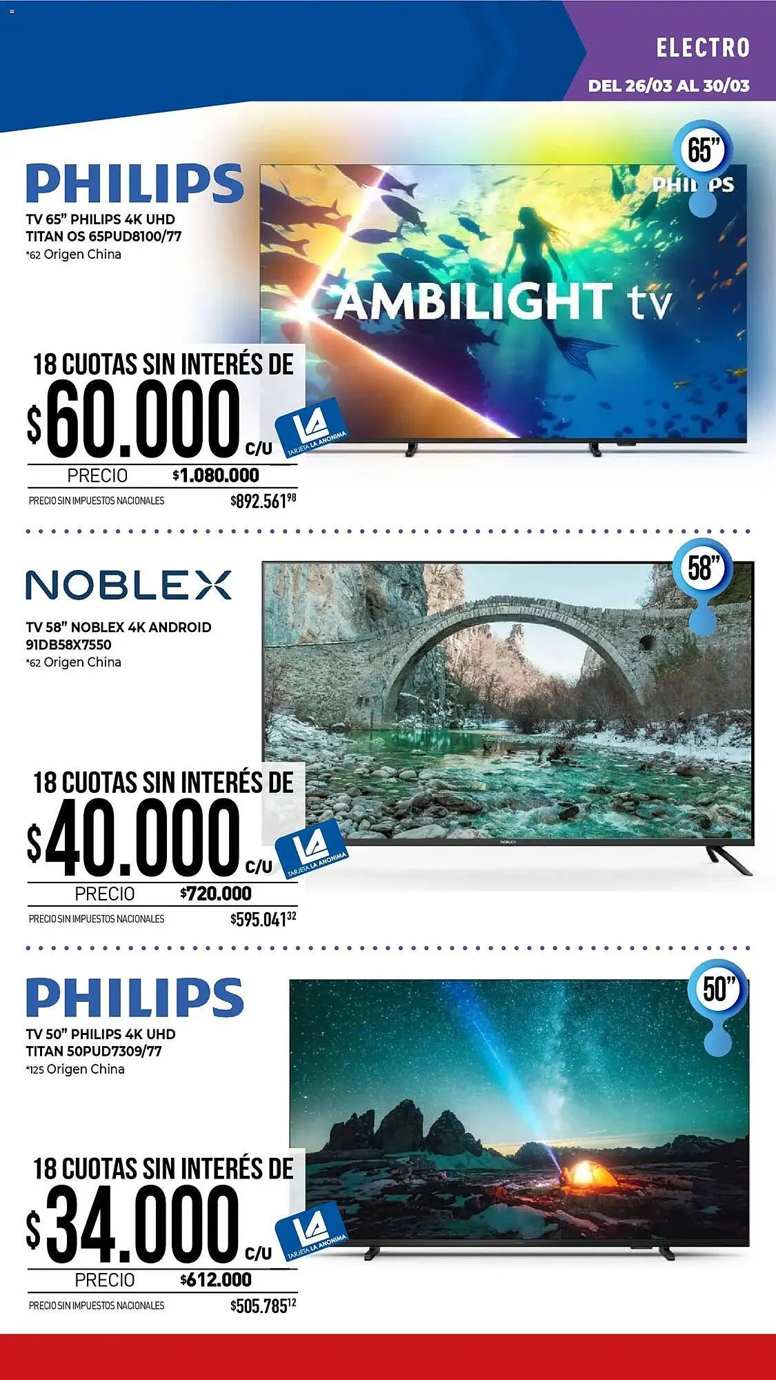 Ofertas de Catálogo La Anonima 26 de marzo al 5 de abril 2026 - Página 34 del catálogo