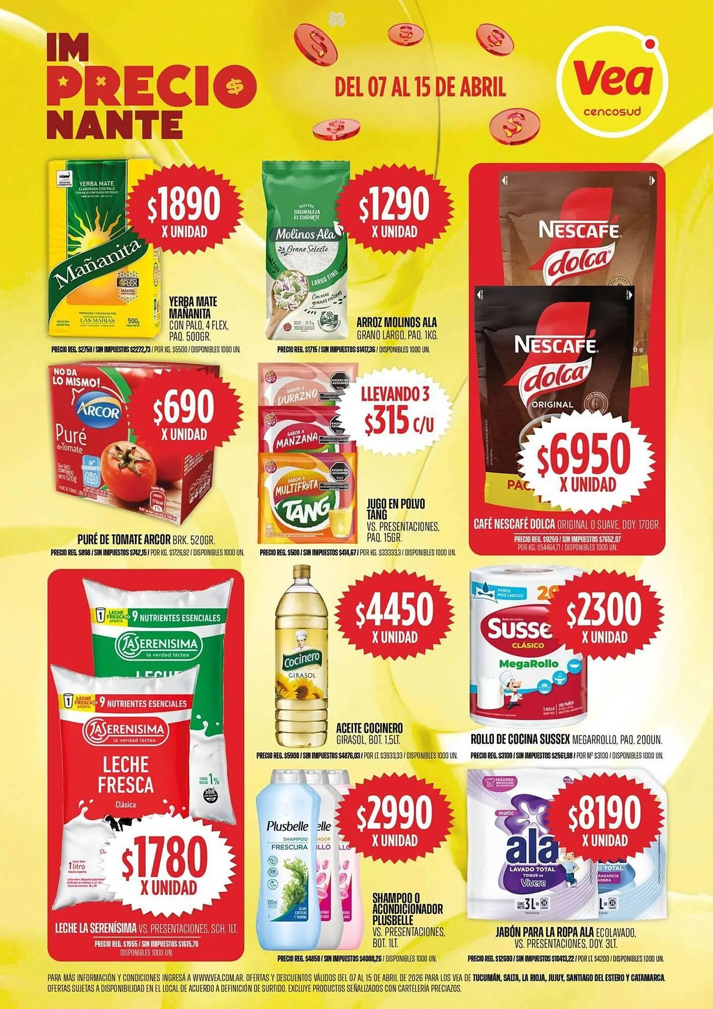 Ofertas de Catálogo Supermercados Vea 7 de abril al 15 de abril 2026 - Página 1 del catálogo