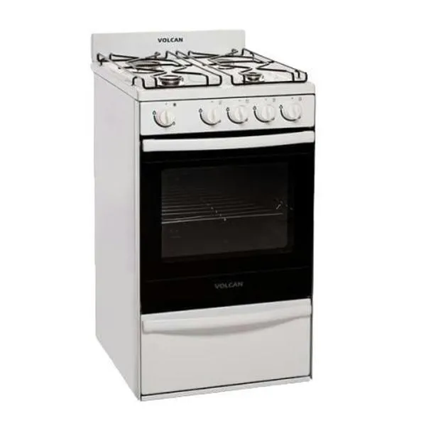 Cocina Volcan 89144V 50Cm Blanca Multigas Autolimpiante