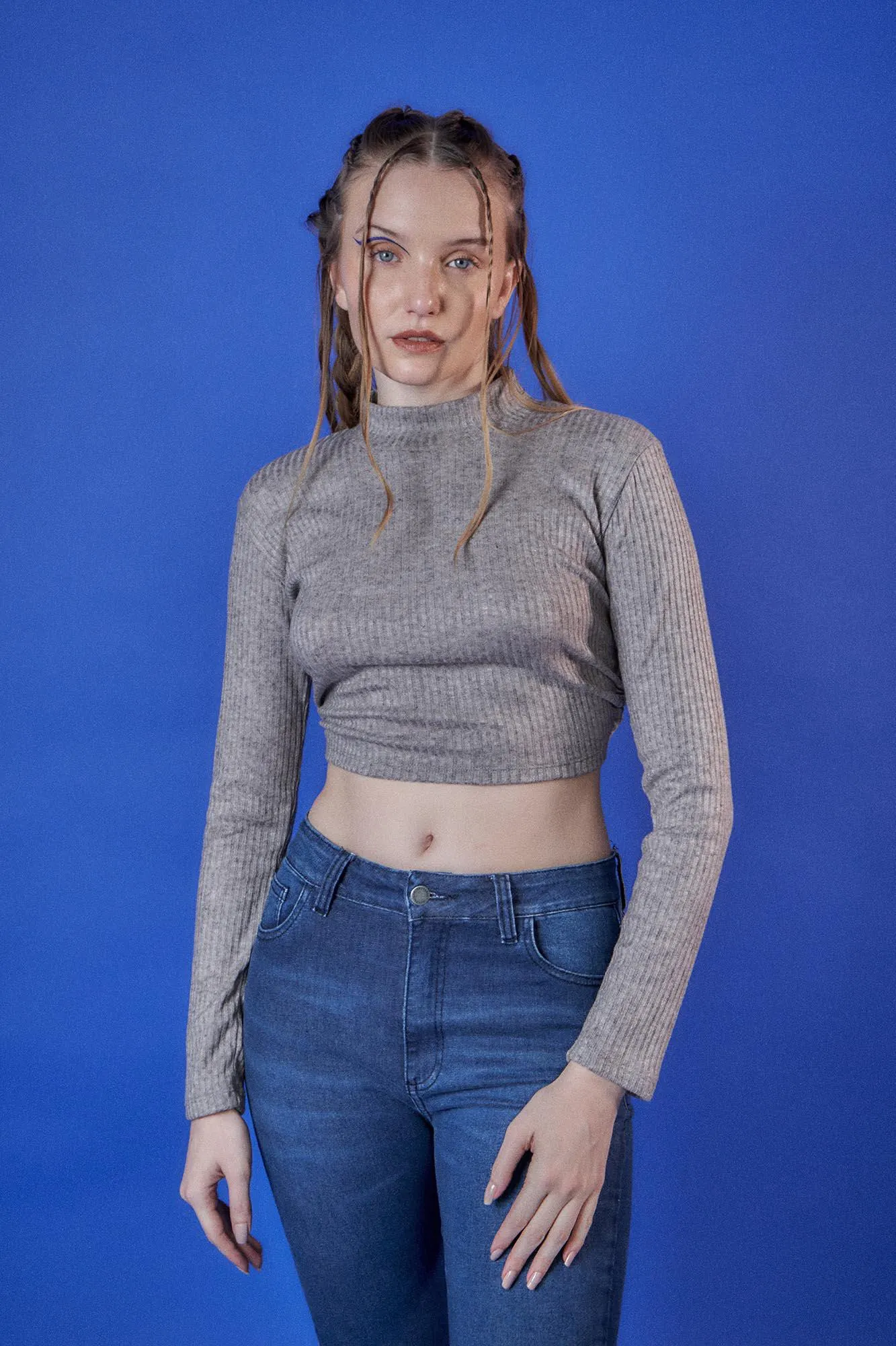 top pauline gris melange