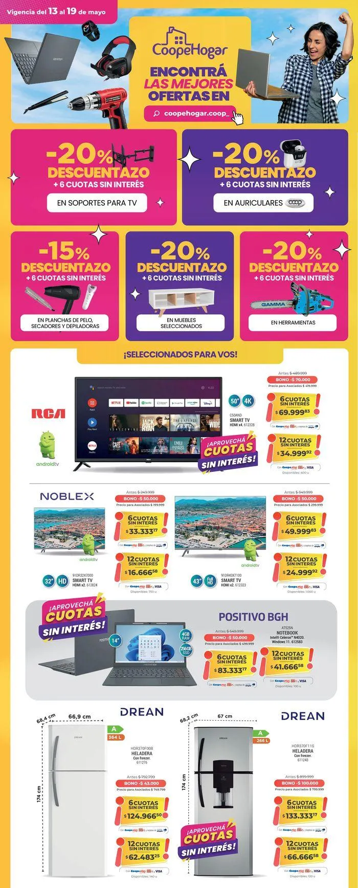 Ofertas de Encontrá las mejores ofertas en CoopeHogar 14 de mayo al 19 de mayo 2024 - Página 1 del catálogo