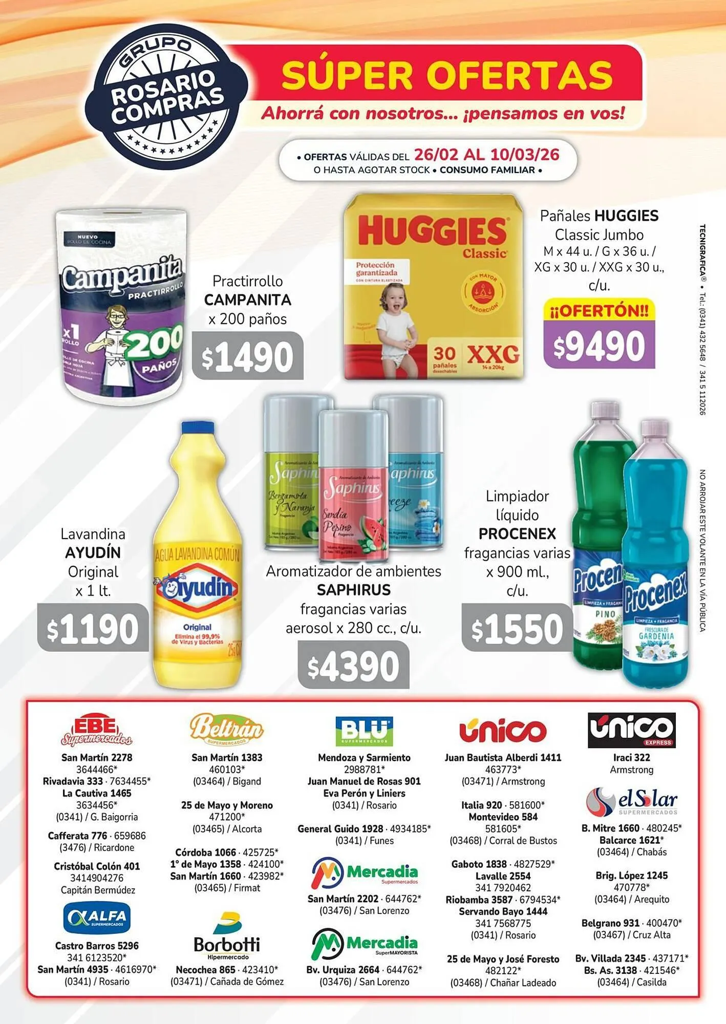 Ofertas de Catálogo Unico Supermercados 26 de febrero al 10 de marzo 2026 - Página 1 del catálogo