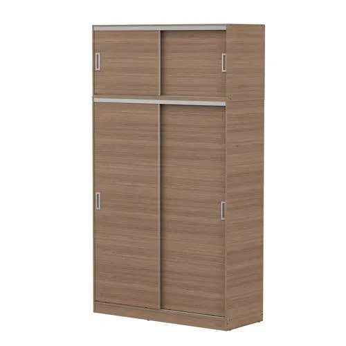 Placard 2 puertas corredizas con baulera alzada 140 cm Carvalho Mezzo Mosconi