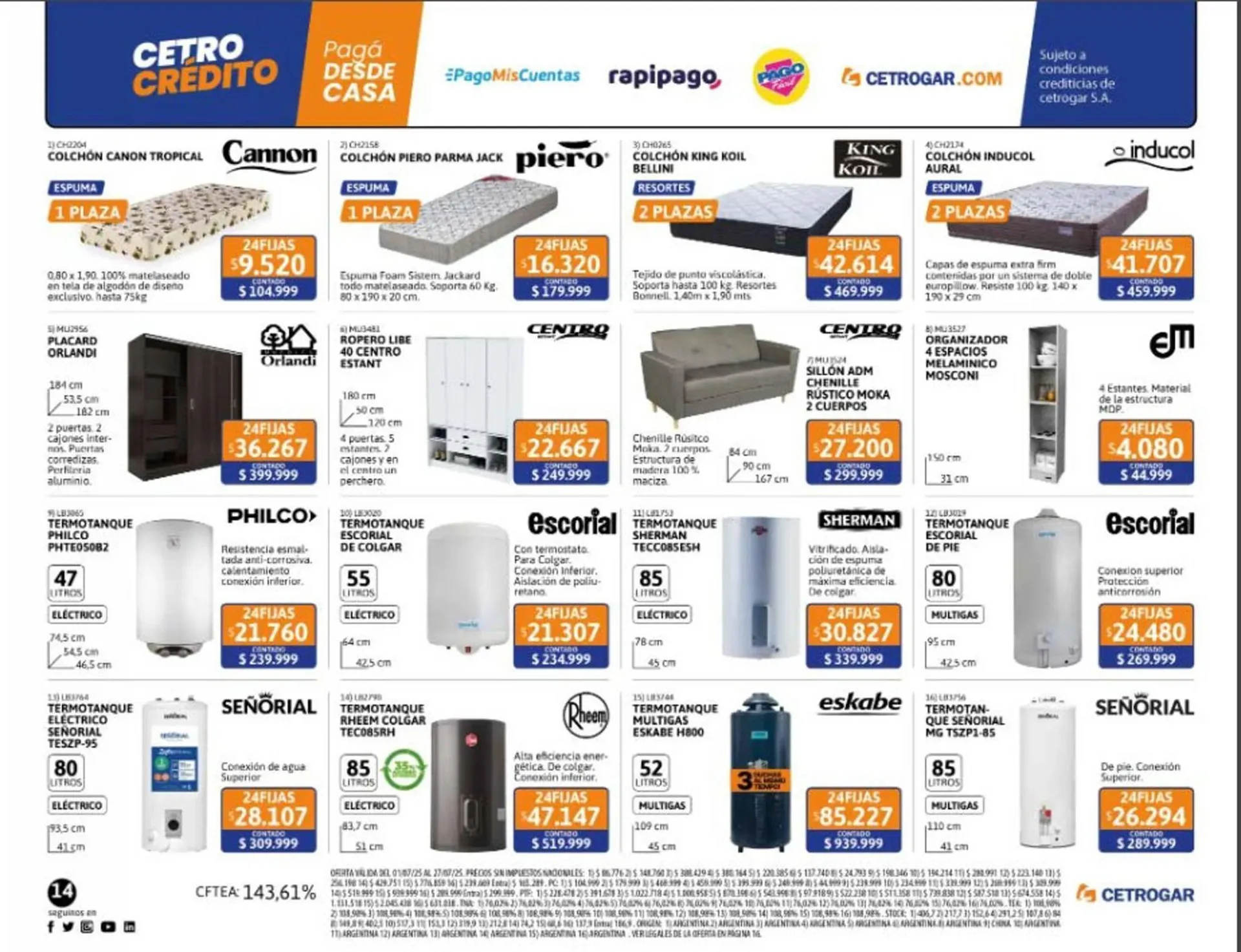 Ofertas de Catálogo Cetrogar 11 de julio al 31 de julio 2025 - Página 14 del catálogo