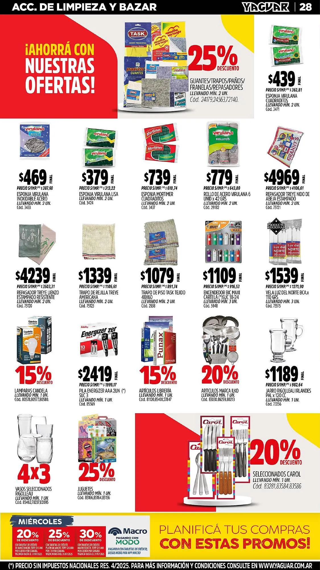 Ofertas de Catálogo Supermercados Yaguar 21 de julio al 28 de julio 2025 - Página 31 del catálogo
