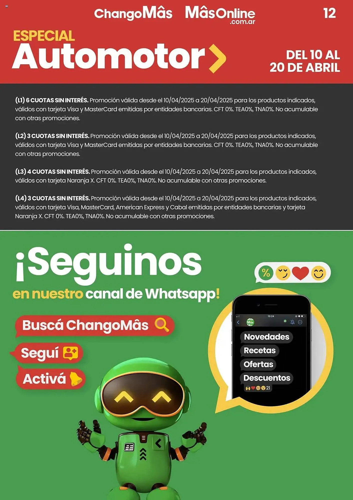 Ofertas de Catálogo Changomas 10 de abril al 20 de abril 2025 - Página 12 del catálogo