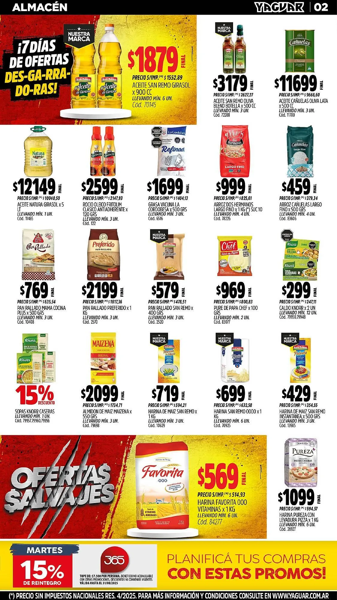 Ofertas de Catálogo Supermercados Yaguar 11 de agosto al 18 de agosto 2025 - Página 2 del catálogo