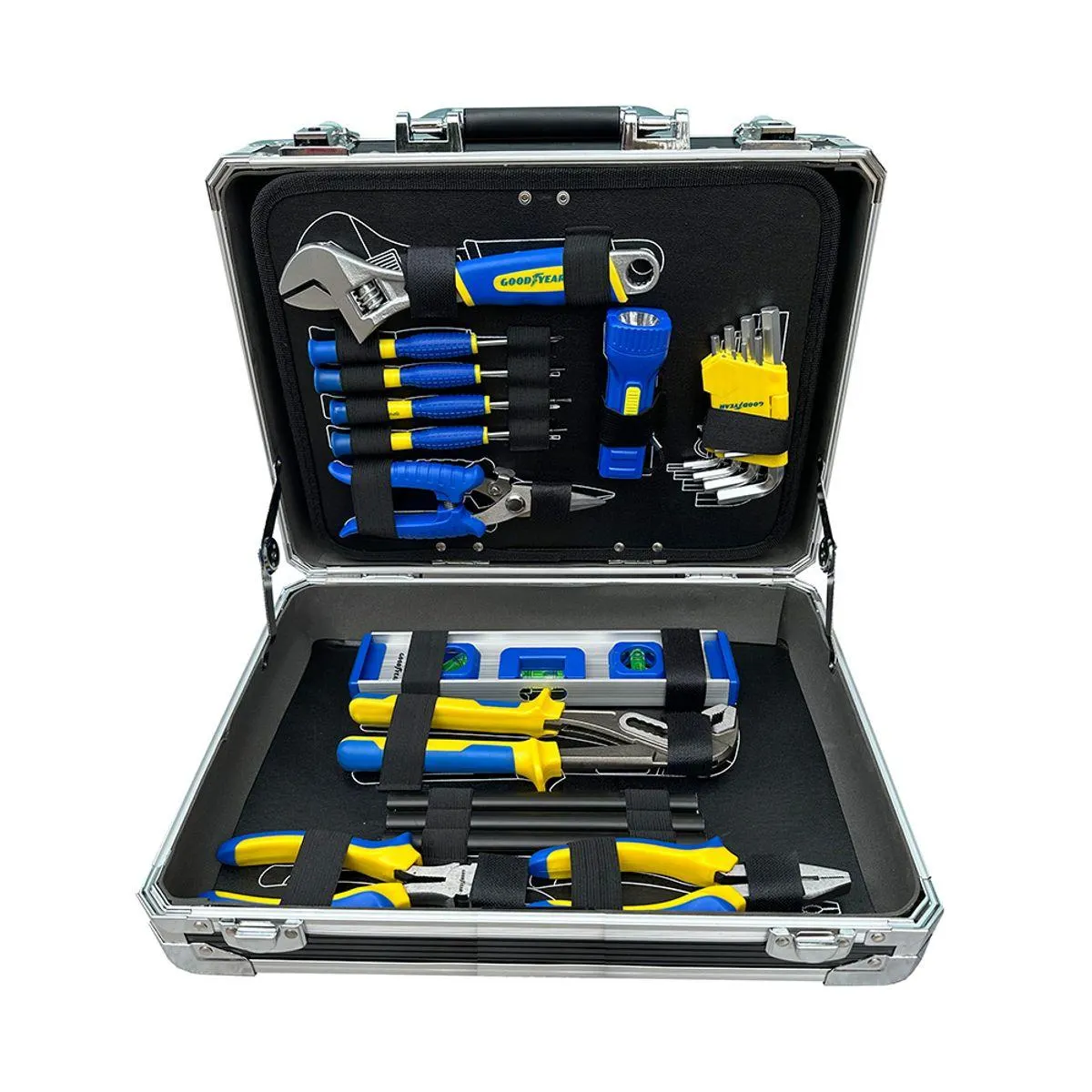 Set de Herramientas Manual 113 Piezas con Maletín Aluminio Goodyear