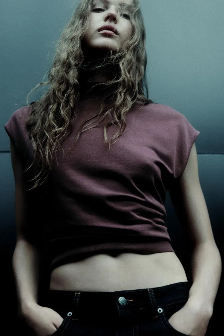 TOP PUNTO LISO MANGA SISA