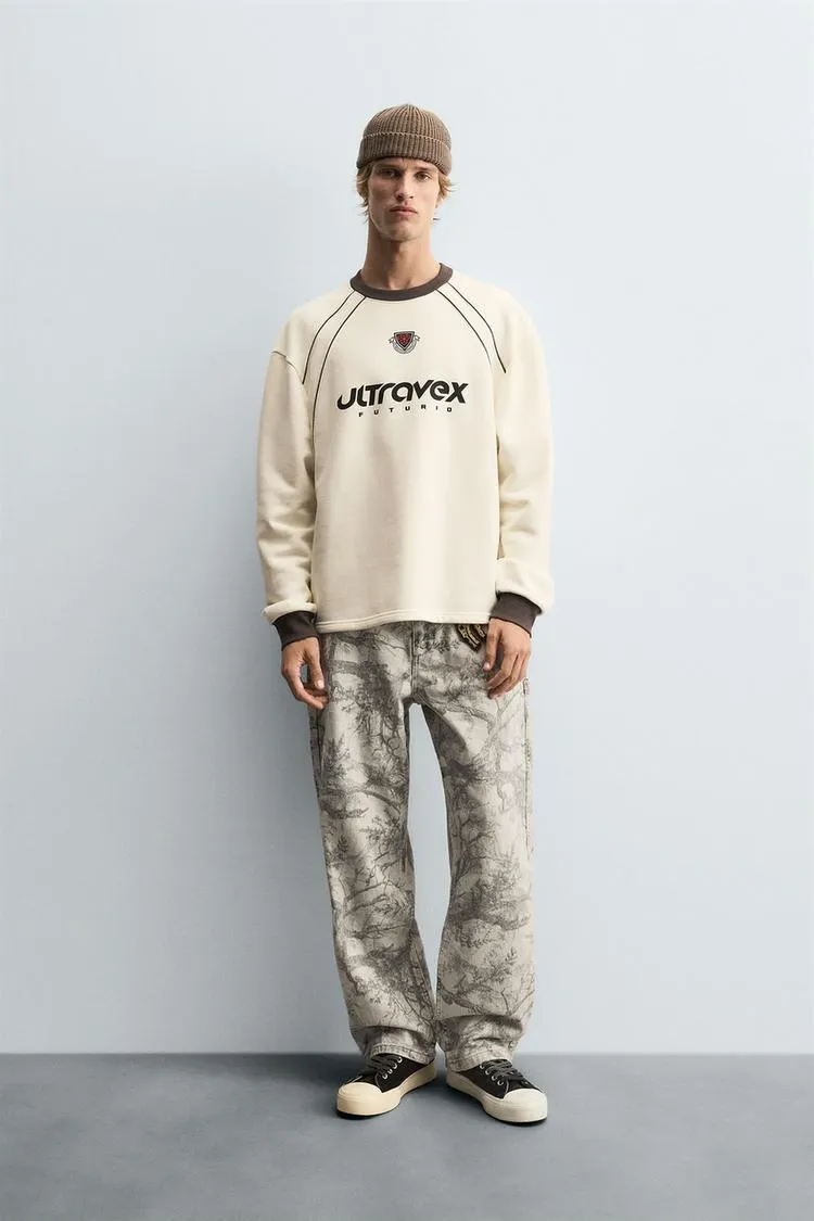 SUDADERA TEXTO ESTAMPADO