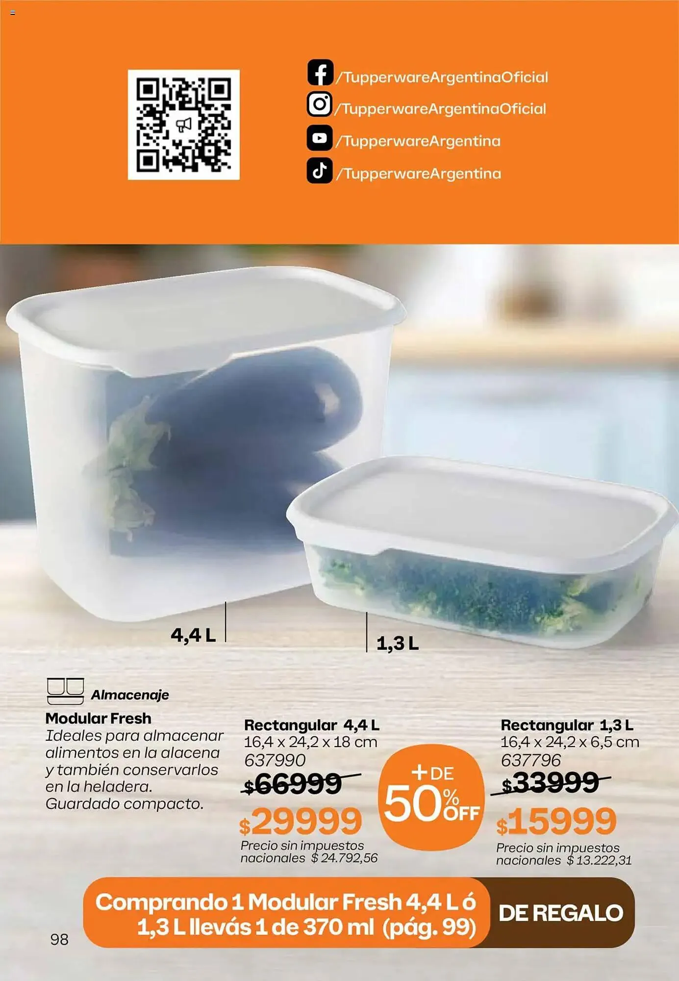Ofertas de Folleto Tupperware 13 de octubre al 3 de noviembre 2025 - Página 99 del catálogo