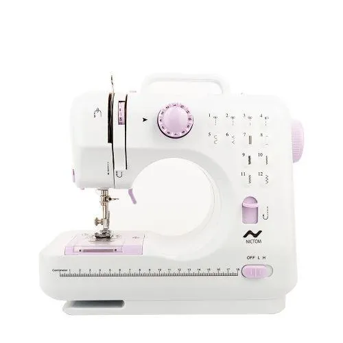 Máquina de Coser Nictom MC02 Recta 12 Tipos de Puntadas