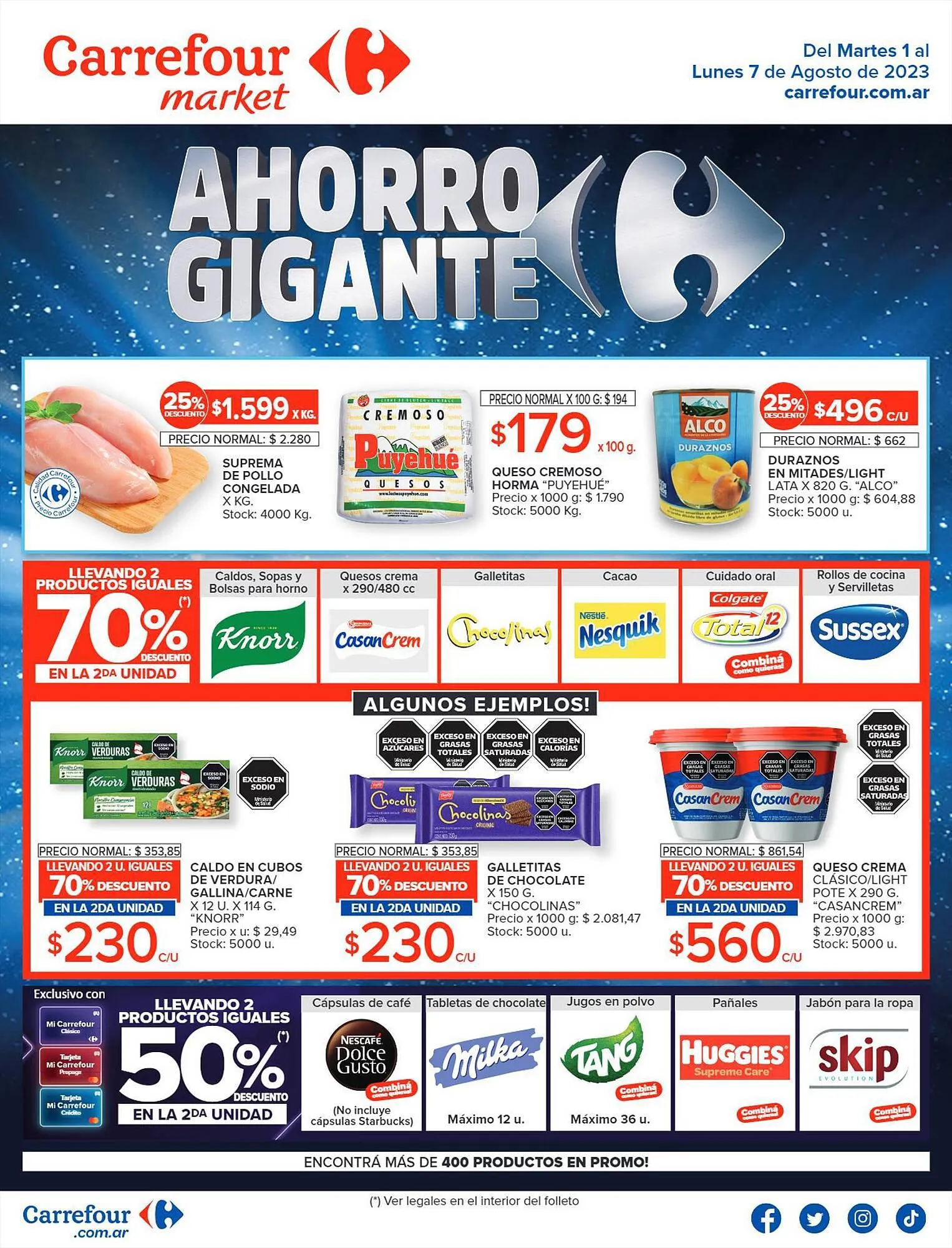 Ofertas de Catálogo Carrefour Market 1 de agosto al 7 de agosto 2023 - Página 1 del catálogo