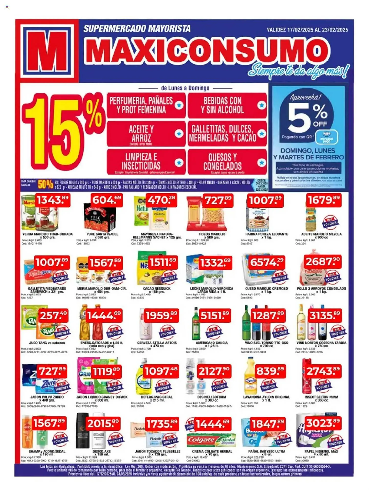 Ofertas de Catálogo Maxiconsumo 17 de febrero al 23 de febrero 2025 - Página 1 del catálogo