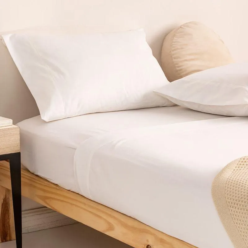 Juego de Sábanas Extra Queen Size Satén con Vivo