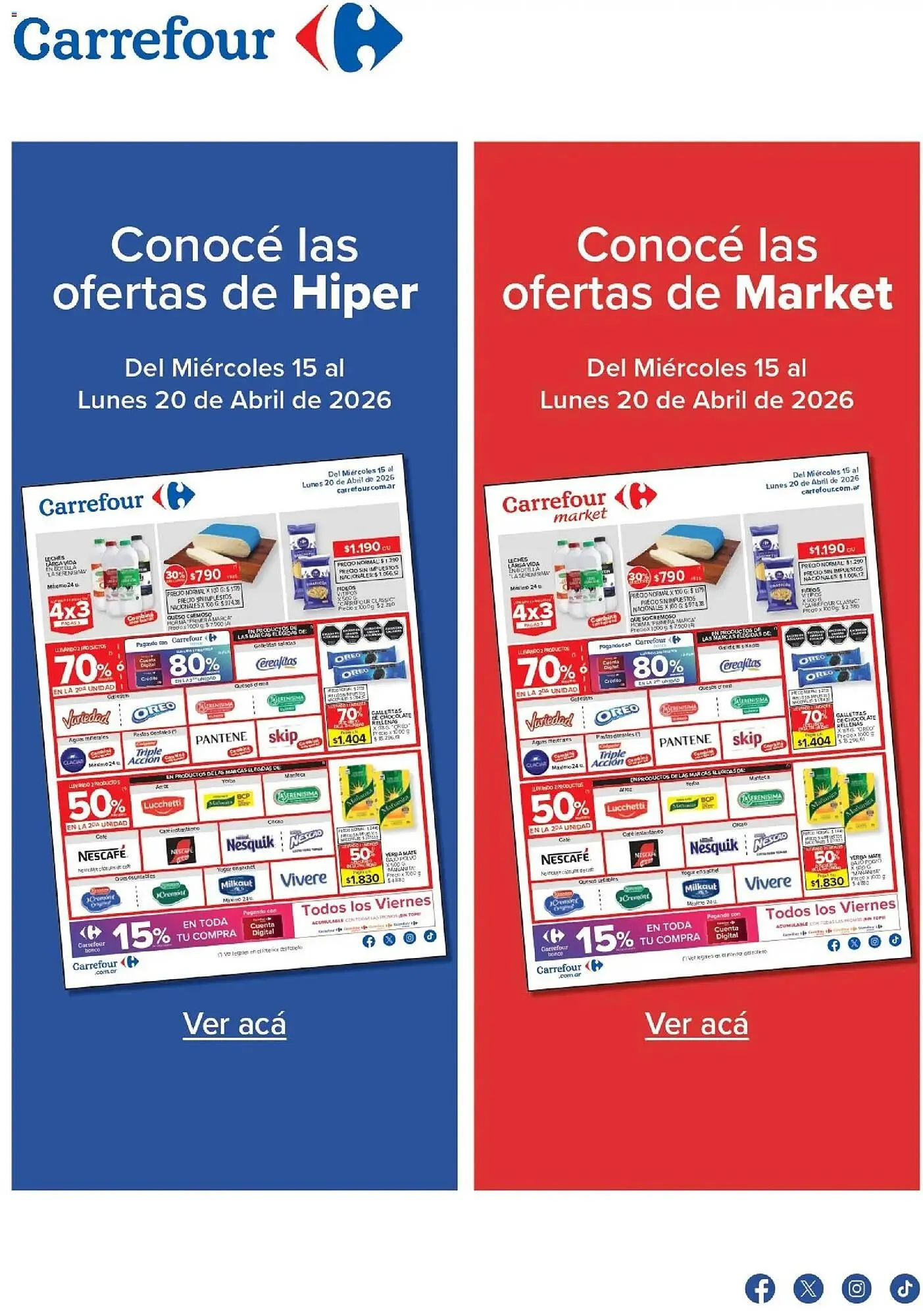 Ofertas de Catálogo Carrefour 15 de abril al 20 de abril 2026 - Página 1 del catálogo